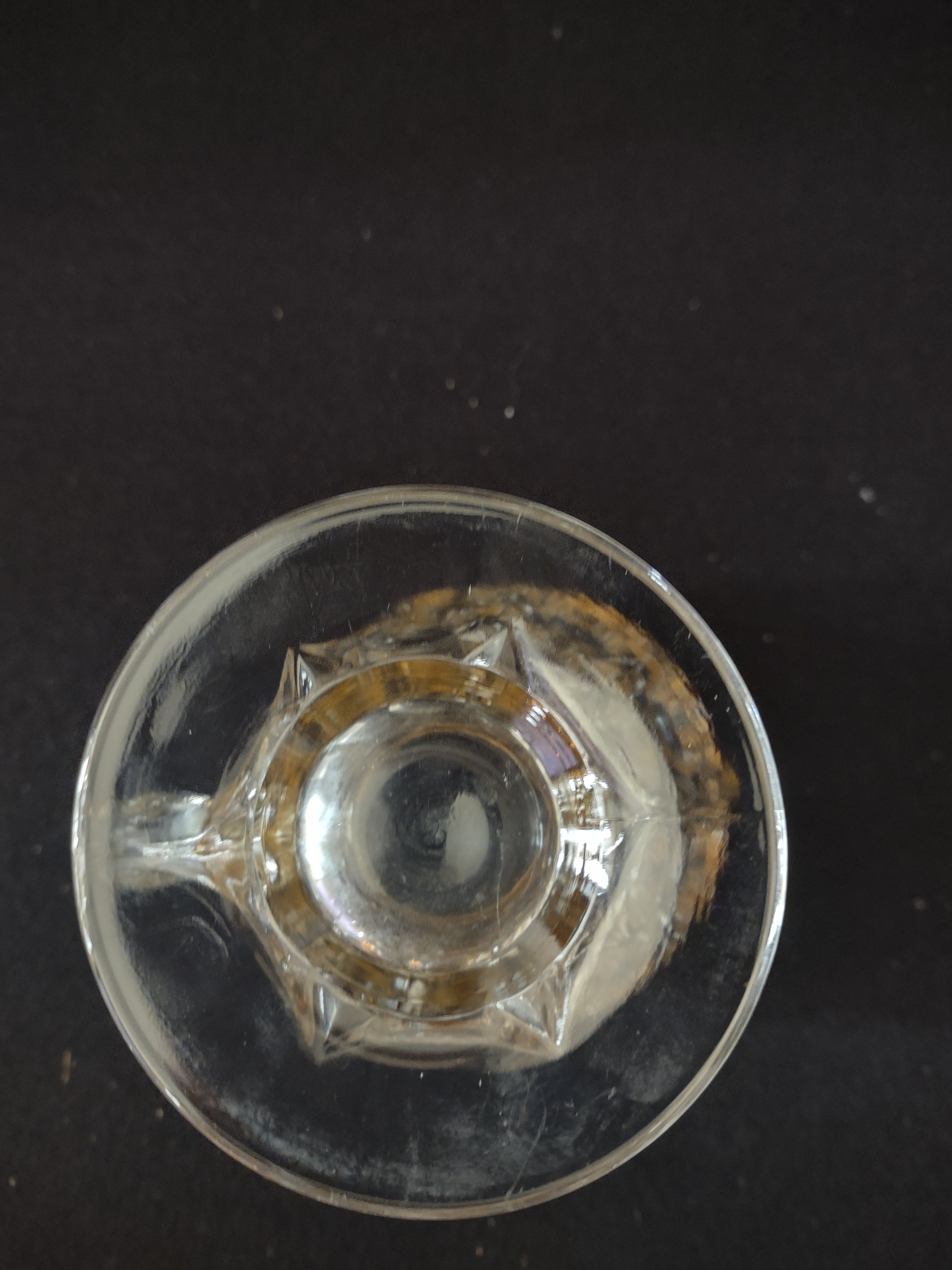 Vintage Jeannette Glass Thumbprint/Pilgrim Gold Trim Rim (Lot 3249)