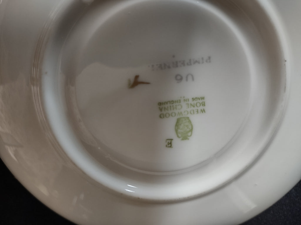 Wedgwood Pimpernel Pink Saucer ONLY Green Stamp (lot 2768)