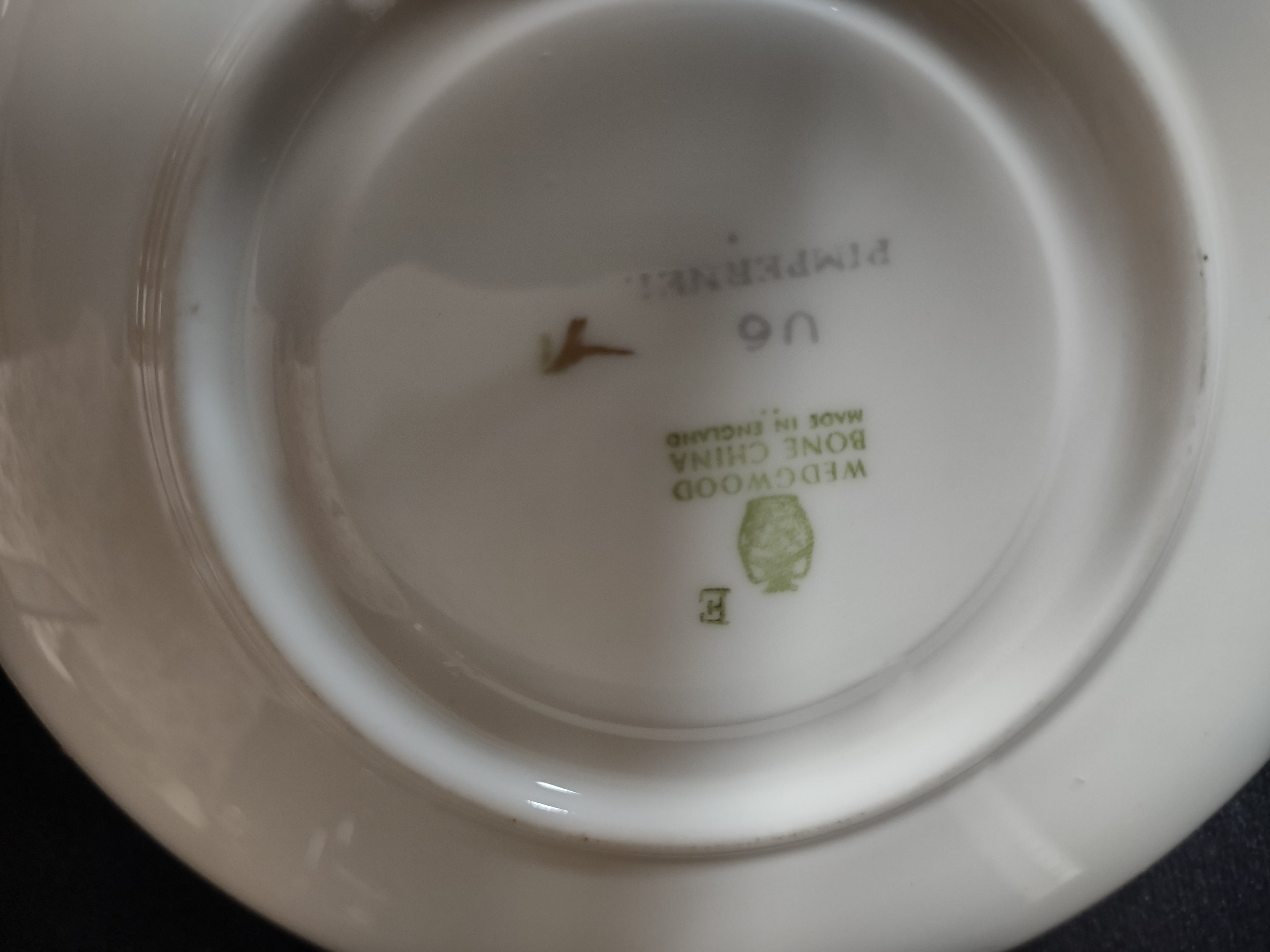 Wedgwood Pimpernel Pink Saucer ONLY Green Stamp (lot 2768)