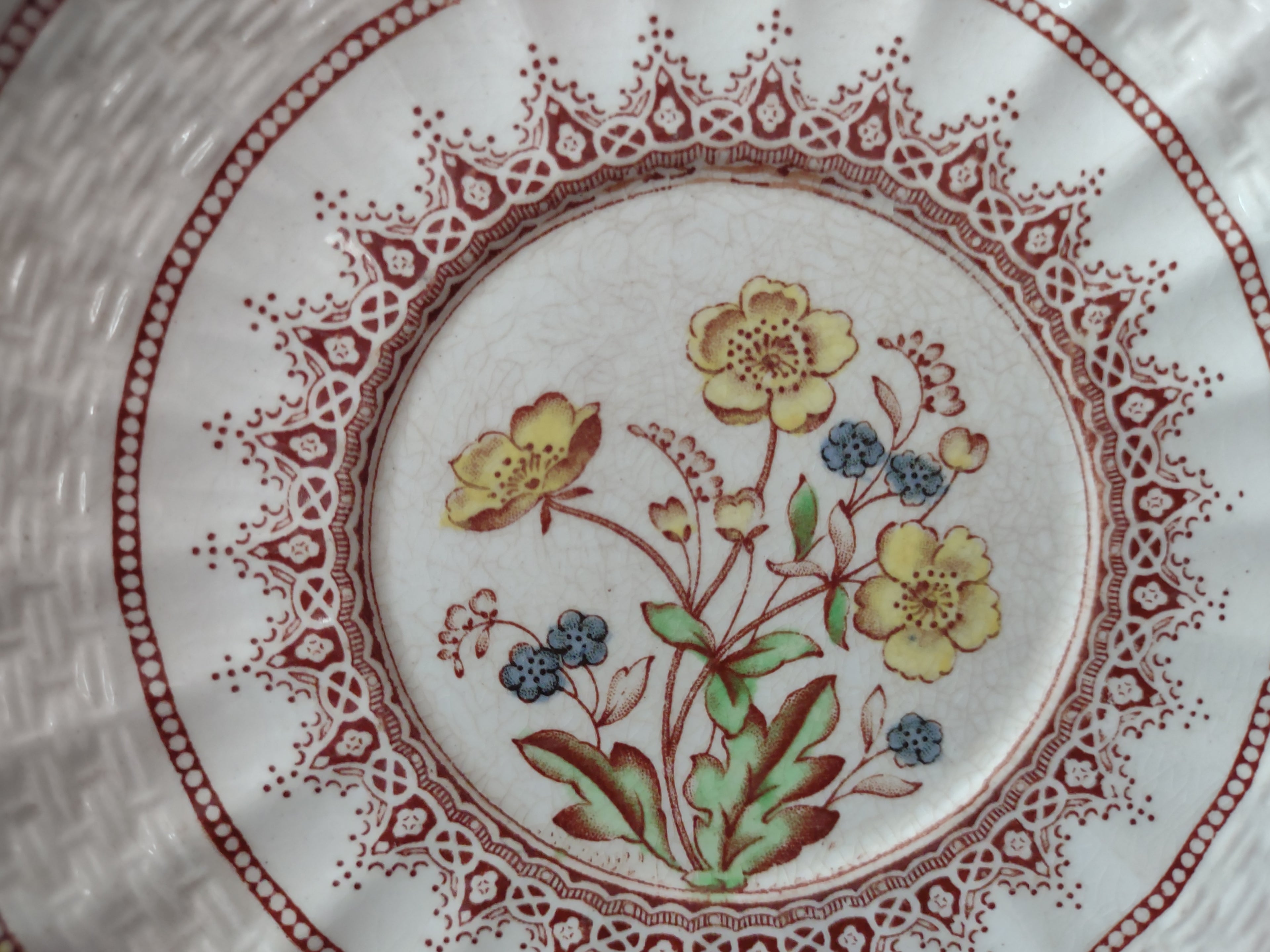 Vintage Spode Buttercup Saucer English Countryside Ironstone (lot 5749)