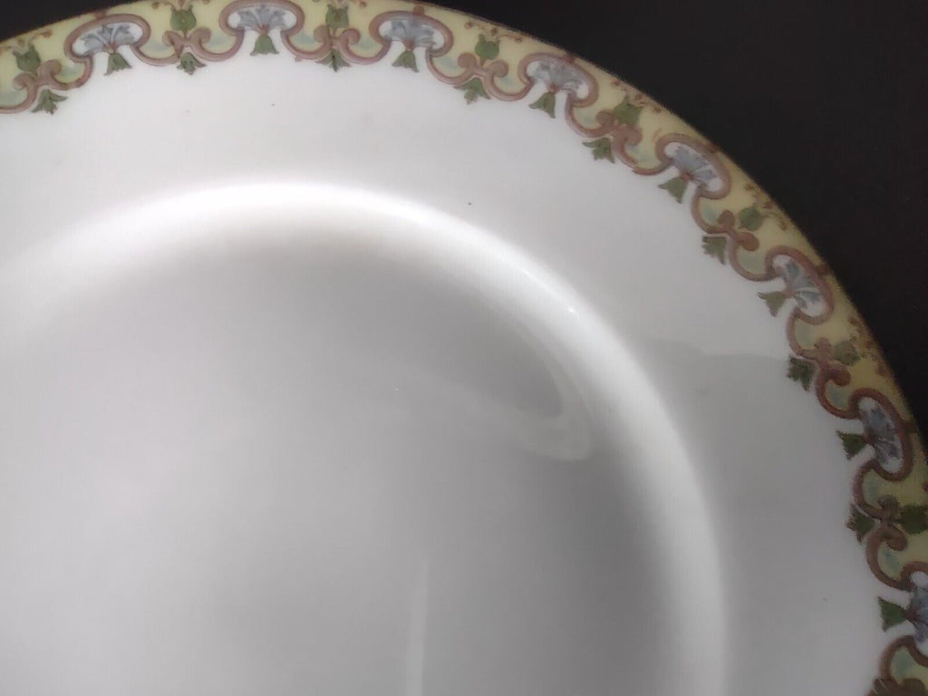 Wm Guering Limoges France 4 x Salad Plate Yellow Gold Design (lot 530)