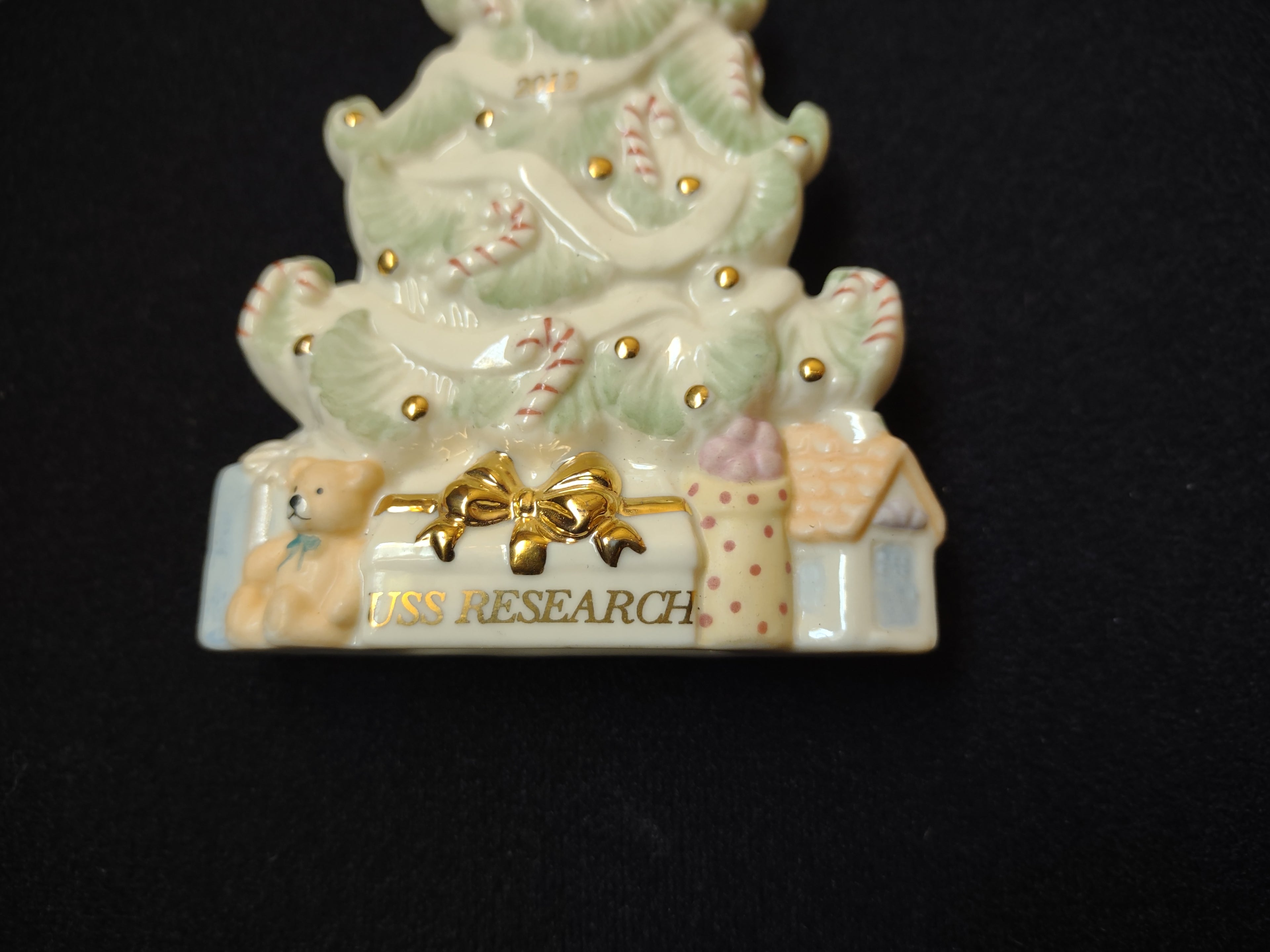 Lenox 2012 USS Research Christmas Tree Ornament (lot 1661)