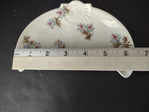 lot 783 GDM CFH Limoges 3 x Bone Plate Blue Pink Flower