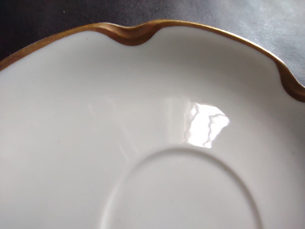 Haviland Limoges Silver Anniversary Gold Trim Saucer Plate 5-3/8" (lot 661)