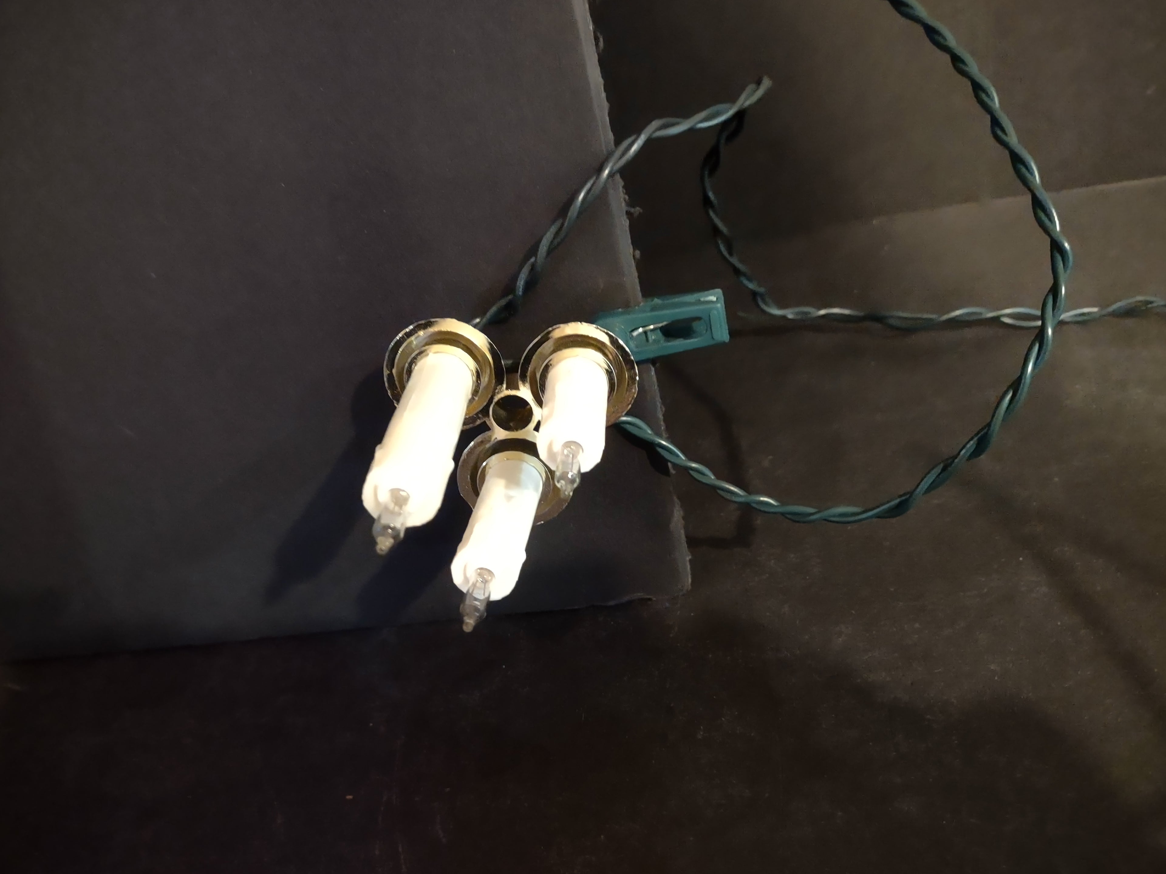 Vintage Clip-on Drip Taper Candles Christmas String Lights (lot 2462)