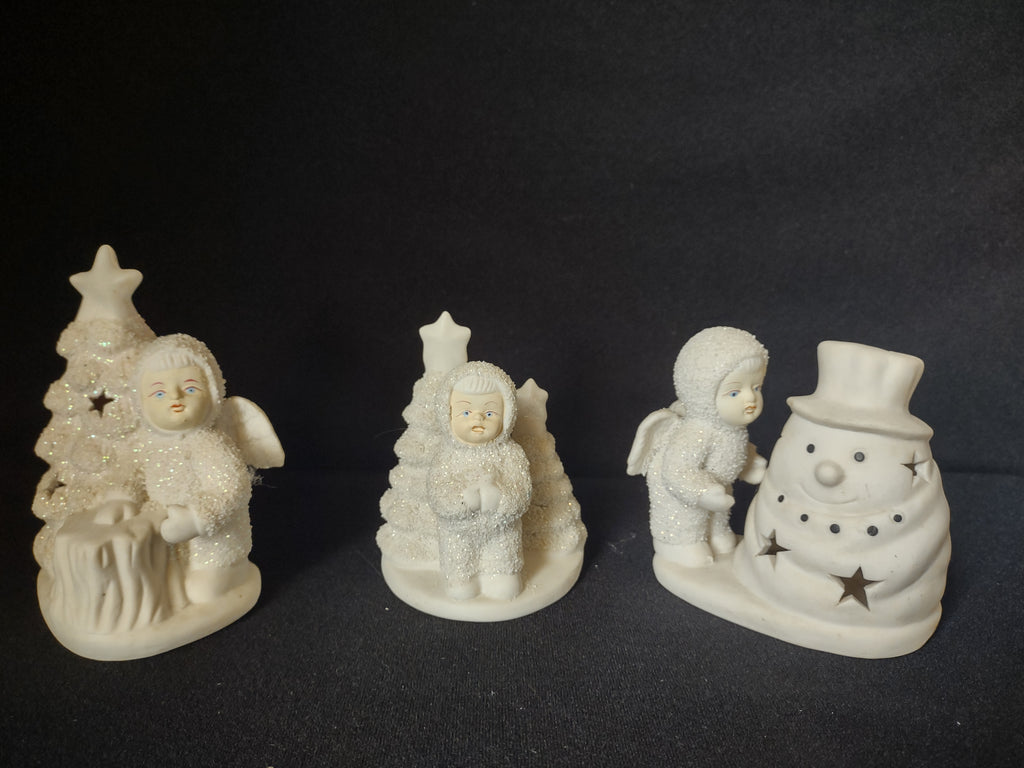 Lot of 3 Snowbabies Candle Holder (lot 1580)