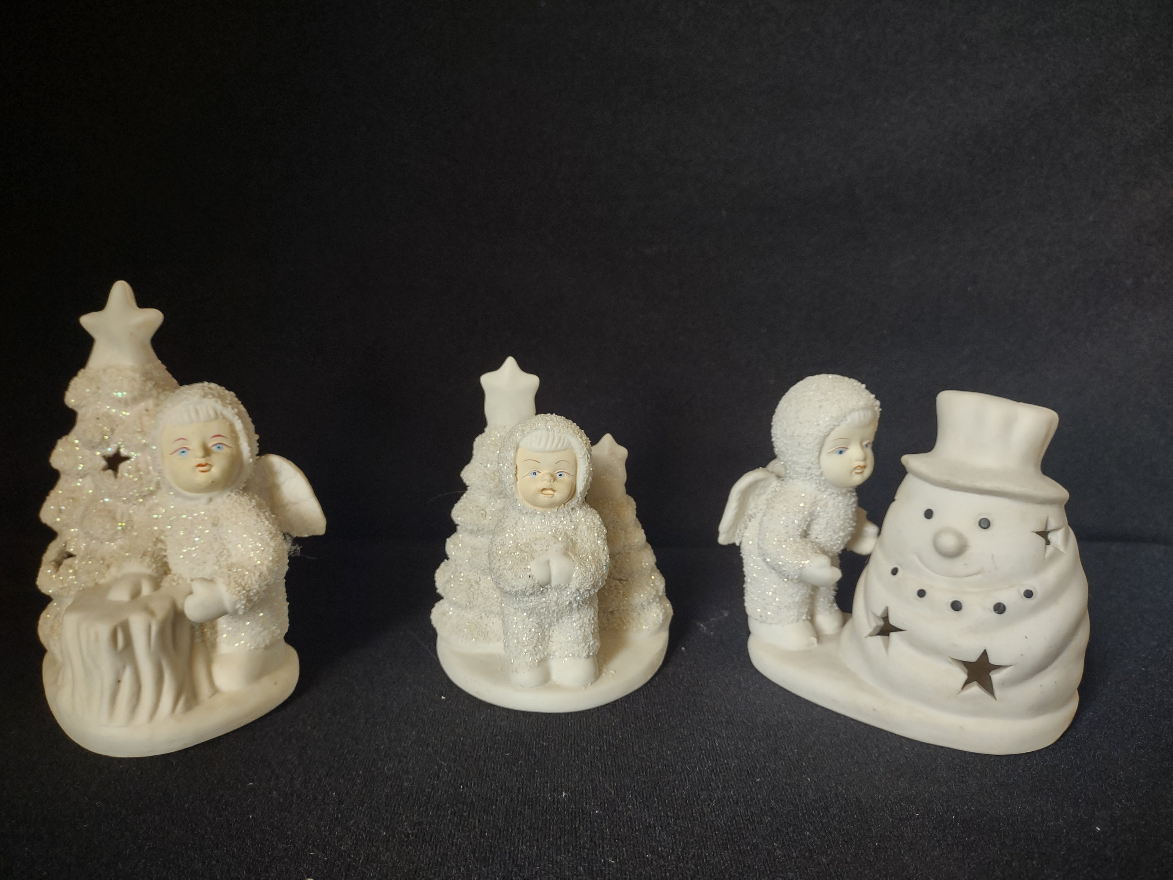Lot of 3 Snowbabies Candle Holder (lot 1580)
