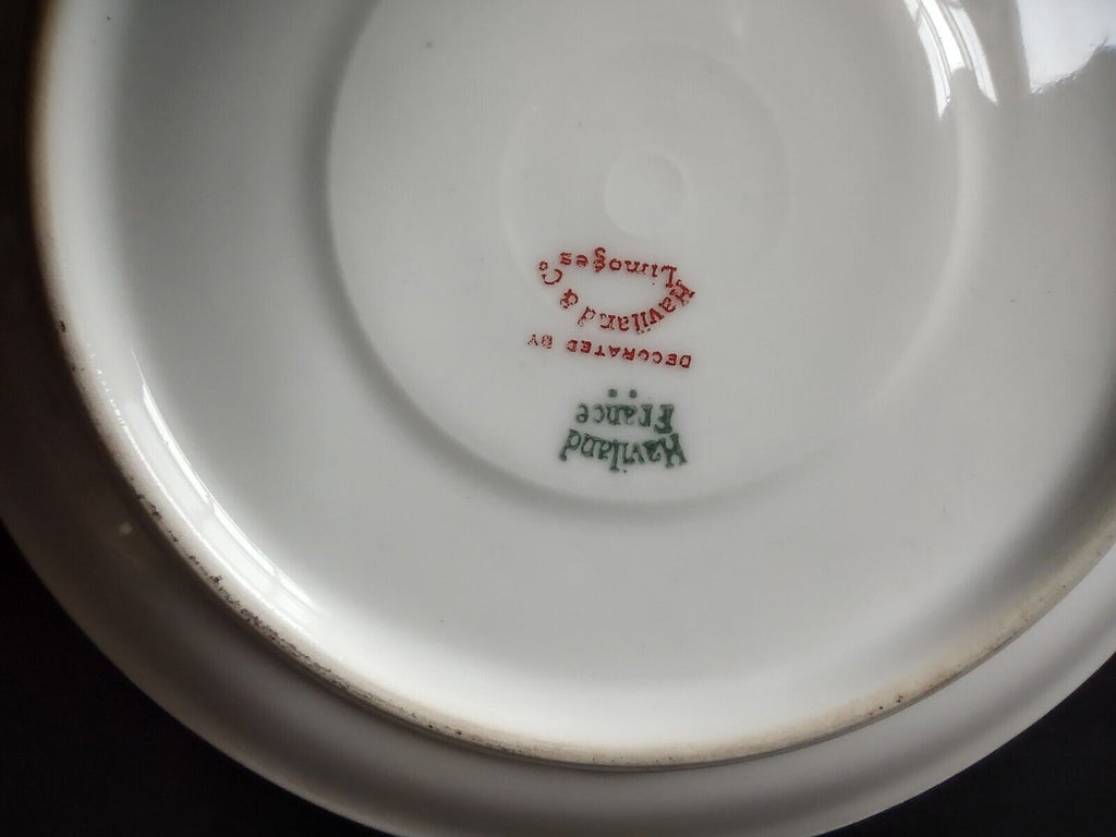 Haviland Limoges France Black & Gold Trim White 5-3/4" Saucer (lot 677)