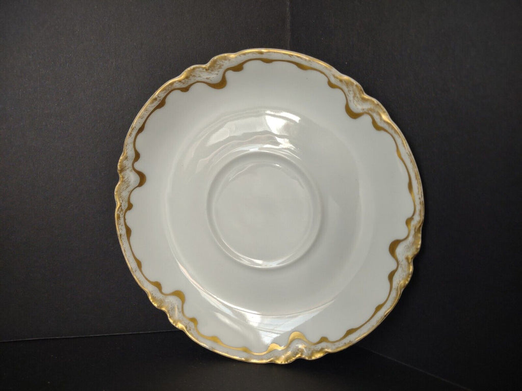 Haviland Limoges France Cup and Saucer White & Double Gold Trim (lot 643)