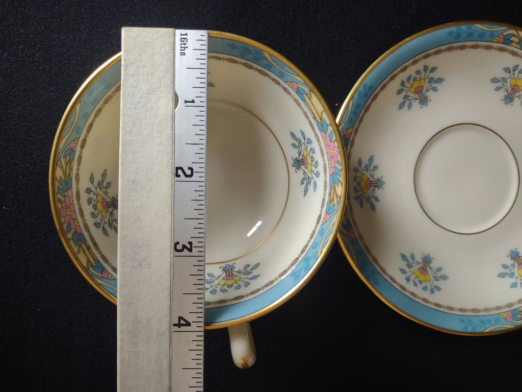 Vintage Lenox Blue Tree B-300 Tea Cup with Saucer (lot 1865)