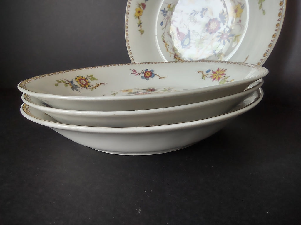B. Altman Limoges Old Abbey Rouen Spray Pheasant 4 x Cream Soup Bowl (lot 811)
