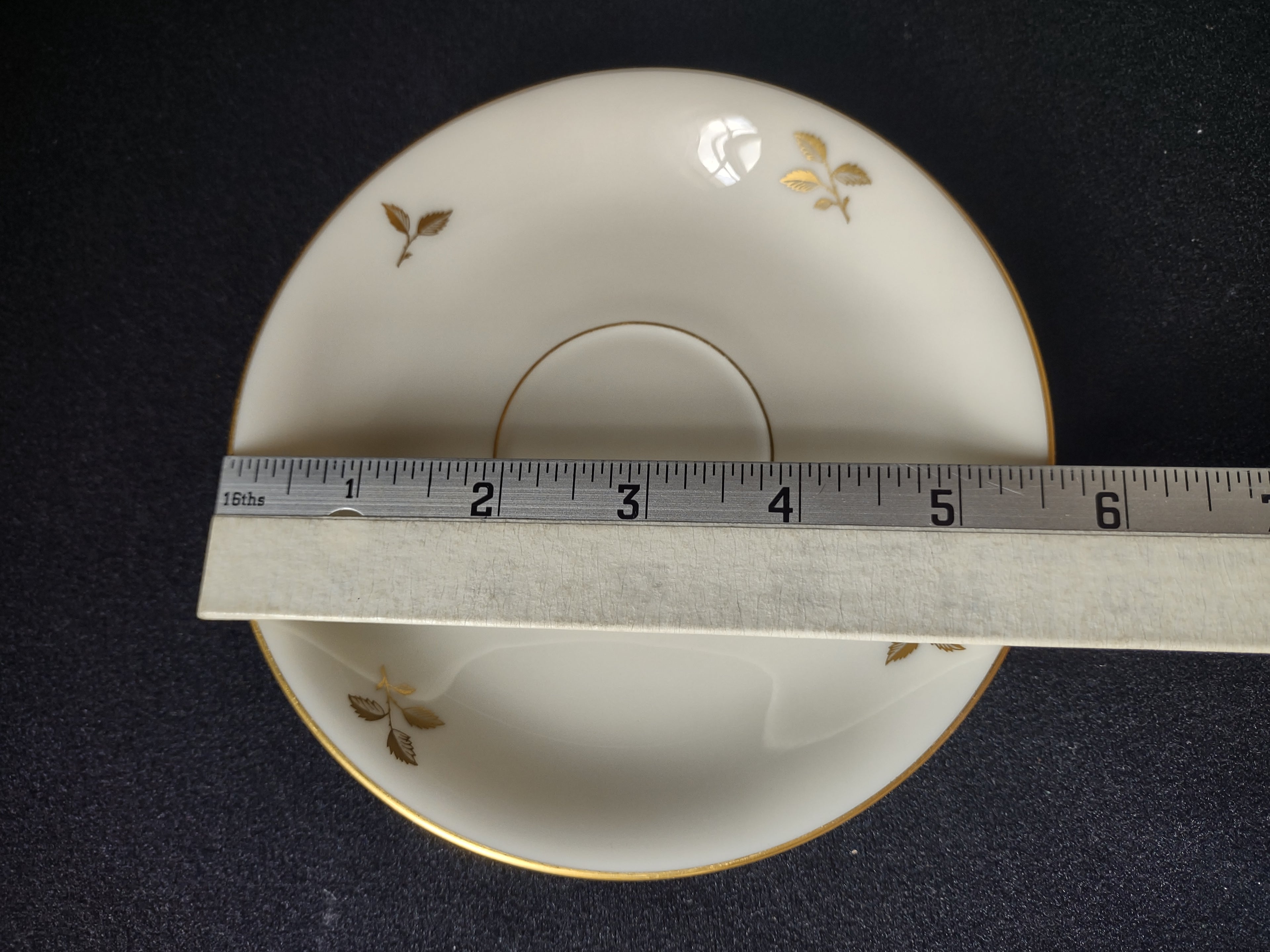 Vintage Rhodora by Lenox Saucer ONLY Rose Flower Gold (lot 1794)