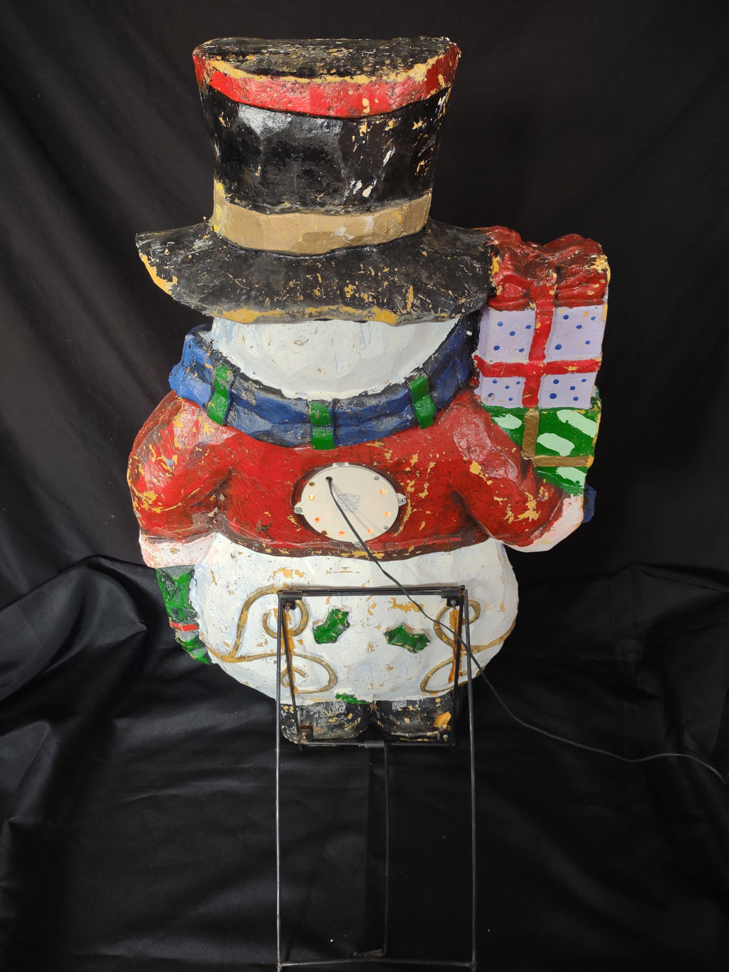 Vintage Fiber Optic Christmas Snowman Outdoor 32" (lot 3172c)