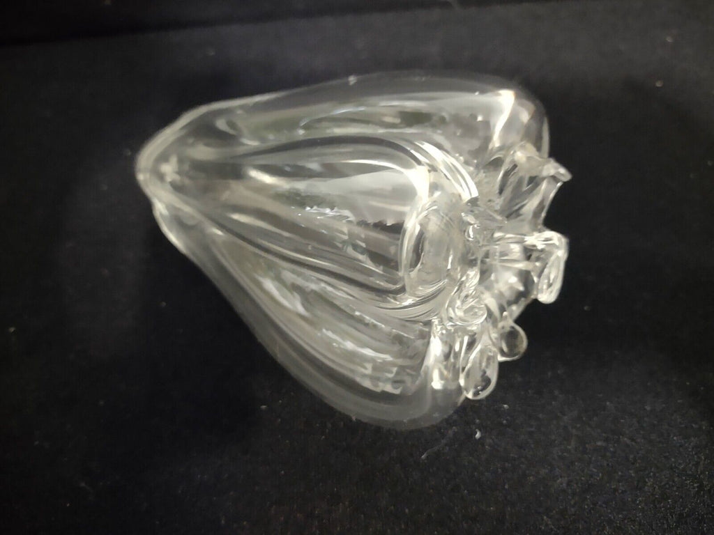 Clear Glass Art Pepper Decoration