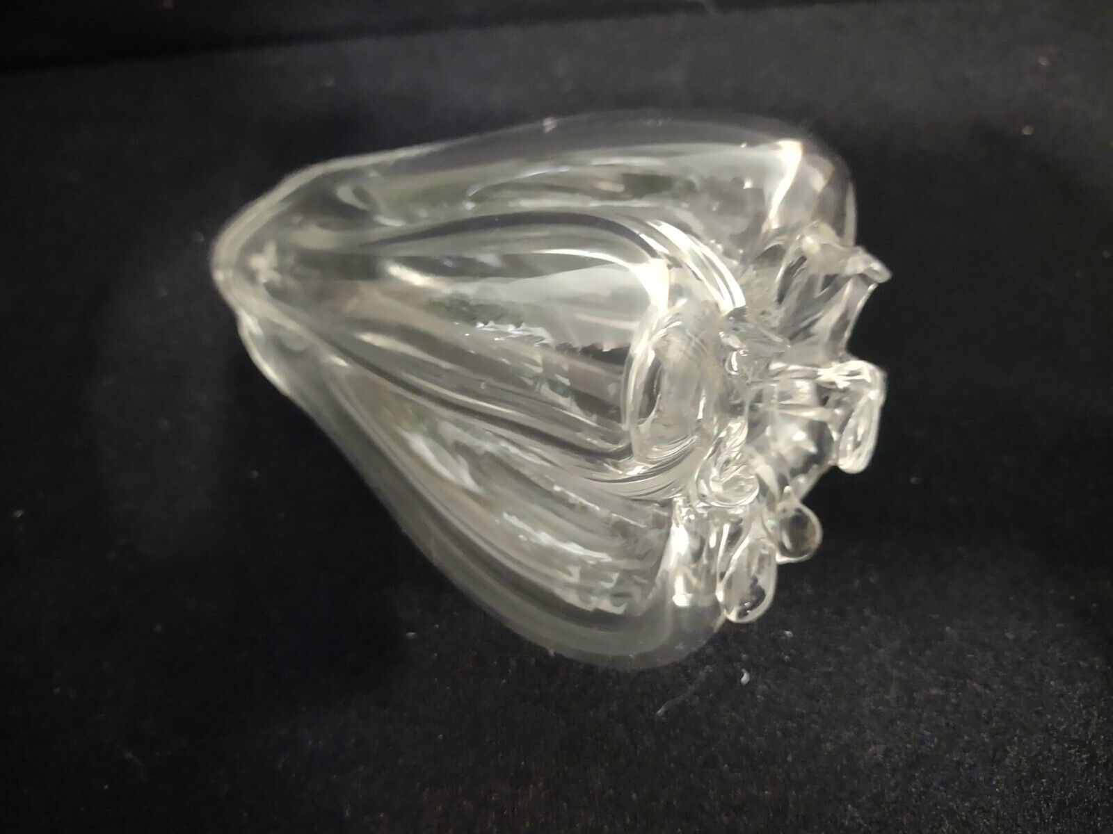 Clear Glass Art Pepper Decoration