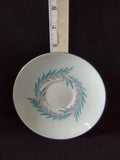 Vintage Minton Malta Blue Saucer Bone China Turquoise Gray Gold Trim (Lot 5513)