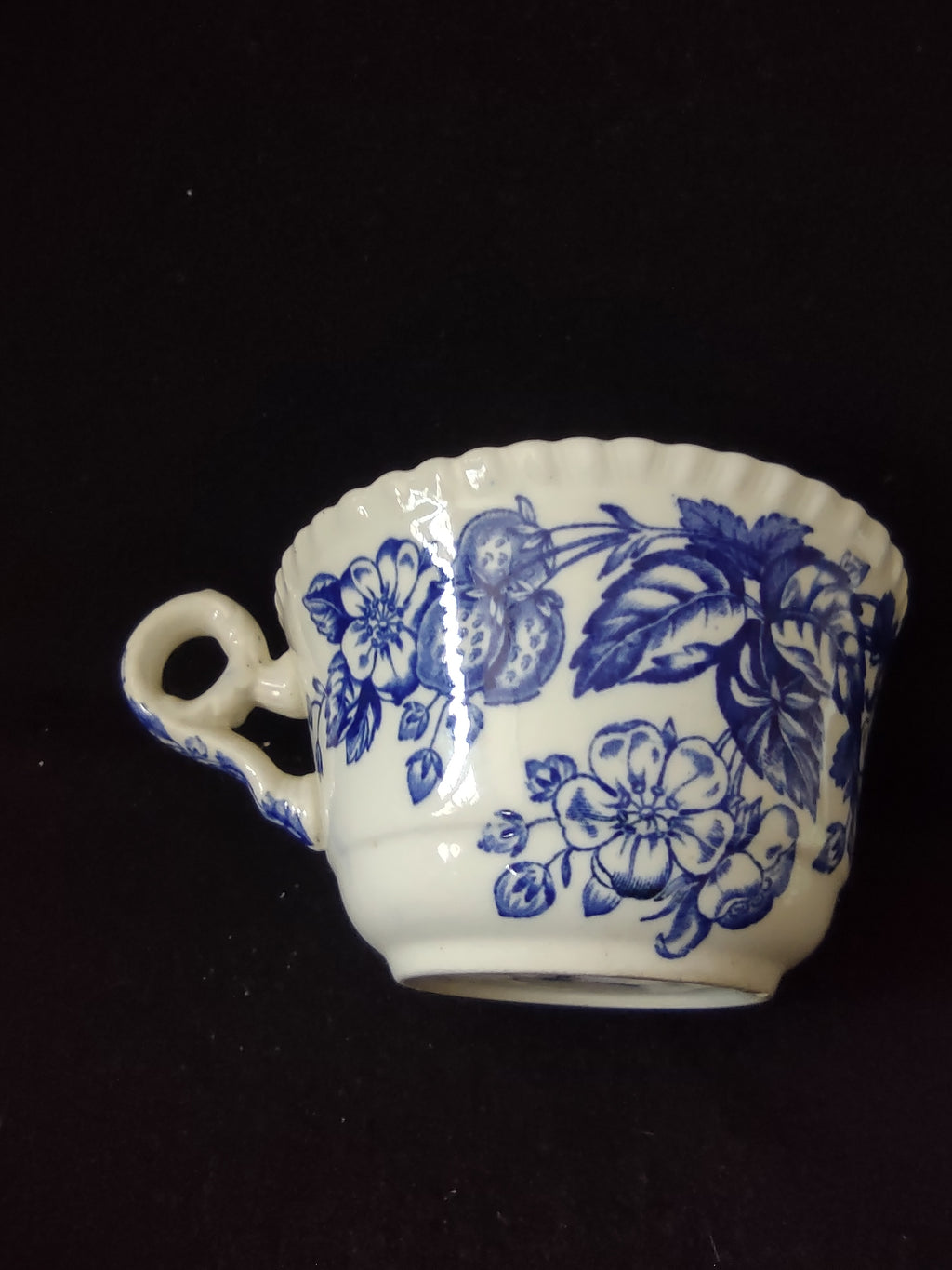 Vintage Copeland Spode Teacup Saucer Old Salem Blue Earthenware (Lot 5815)