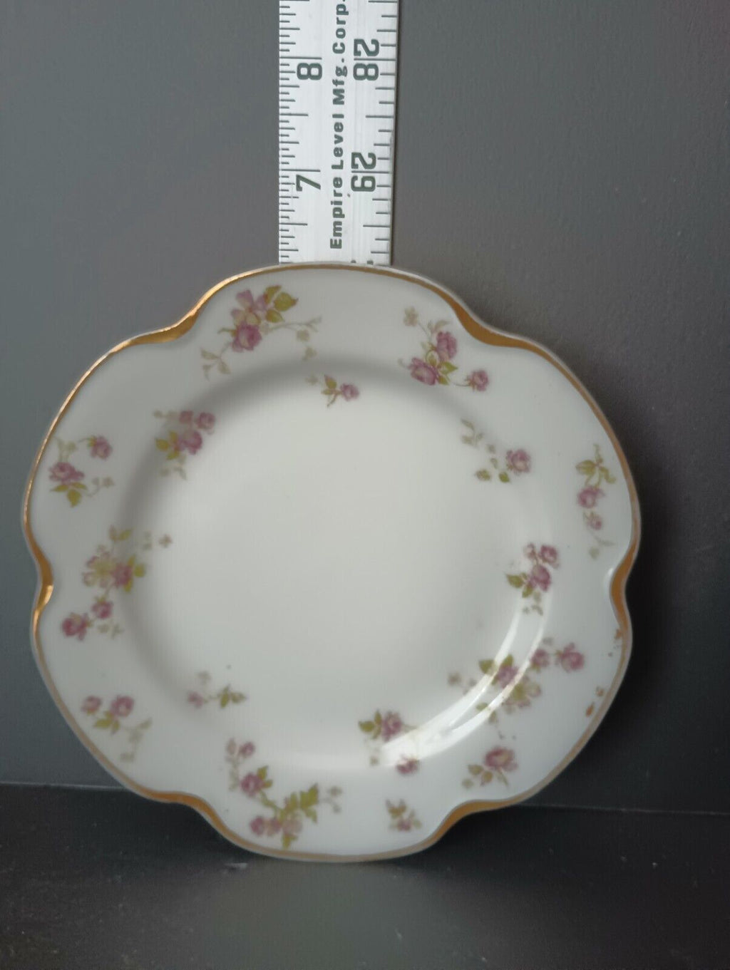 Haviland Limoges Set Dinner Salad Bread/Butter Gold Trim Roses Plate (lot 373