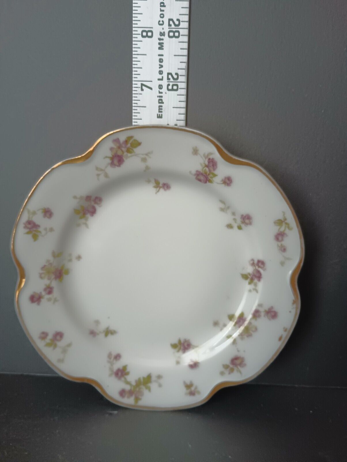Haviland Limoges Set Dinner Salad Bread/Butter Gold Trim Roses Plate (lot 373
