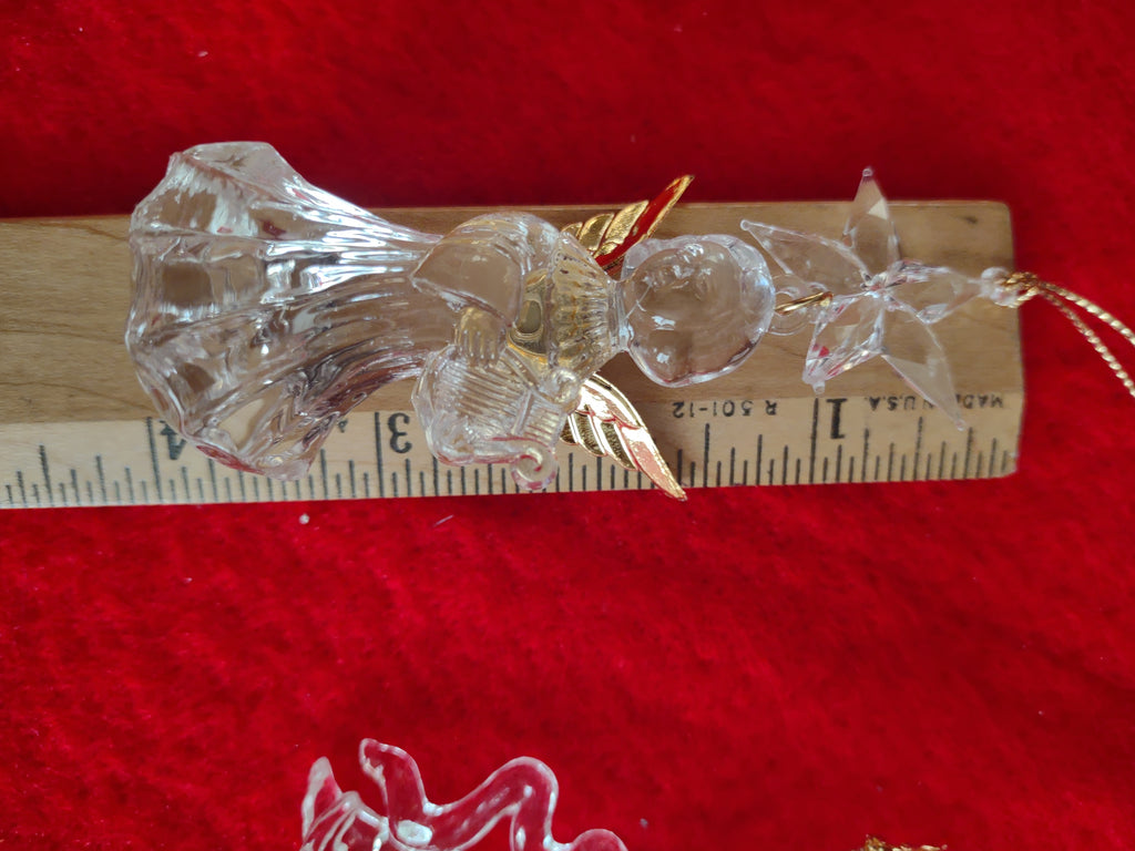 Christmas Tree Holiday Decor Set 15 Acrylic Angel Ornaments (lot 1288)