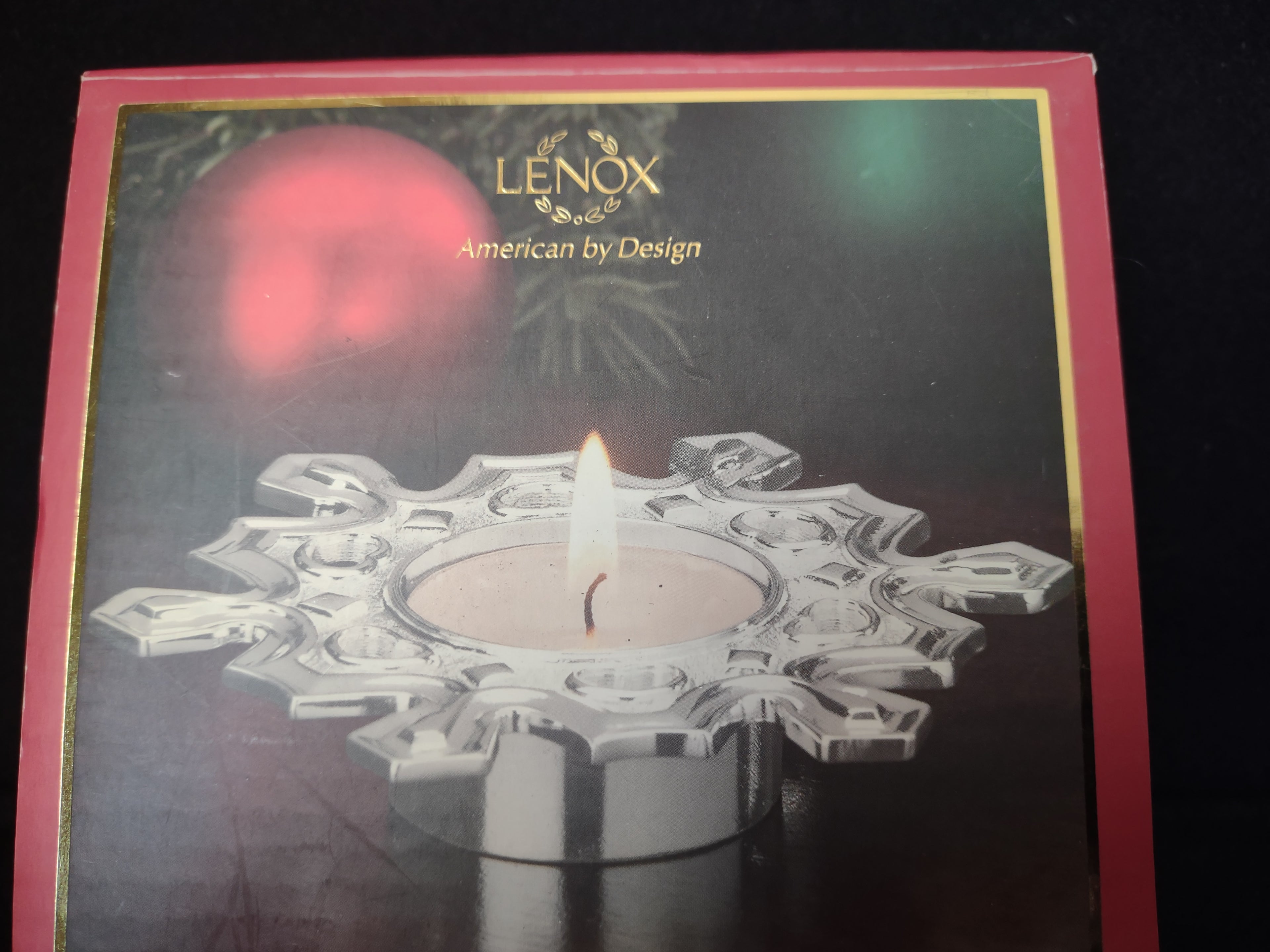 Christmas Lenox Snowflake Votive Tea Light Holder Silverplated (lot 1666)