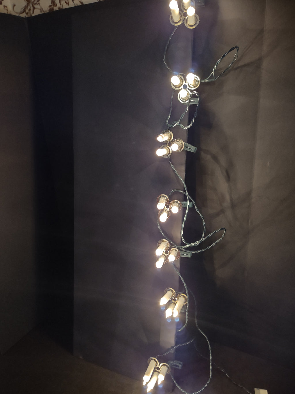 Vintage Clip-on Drip Taper Candles Christmas String Lights (lot 2462)