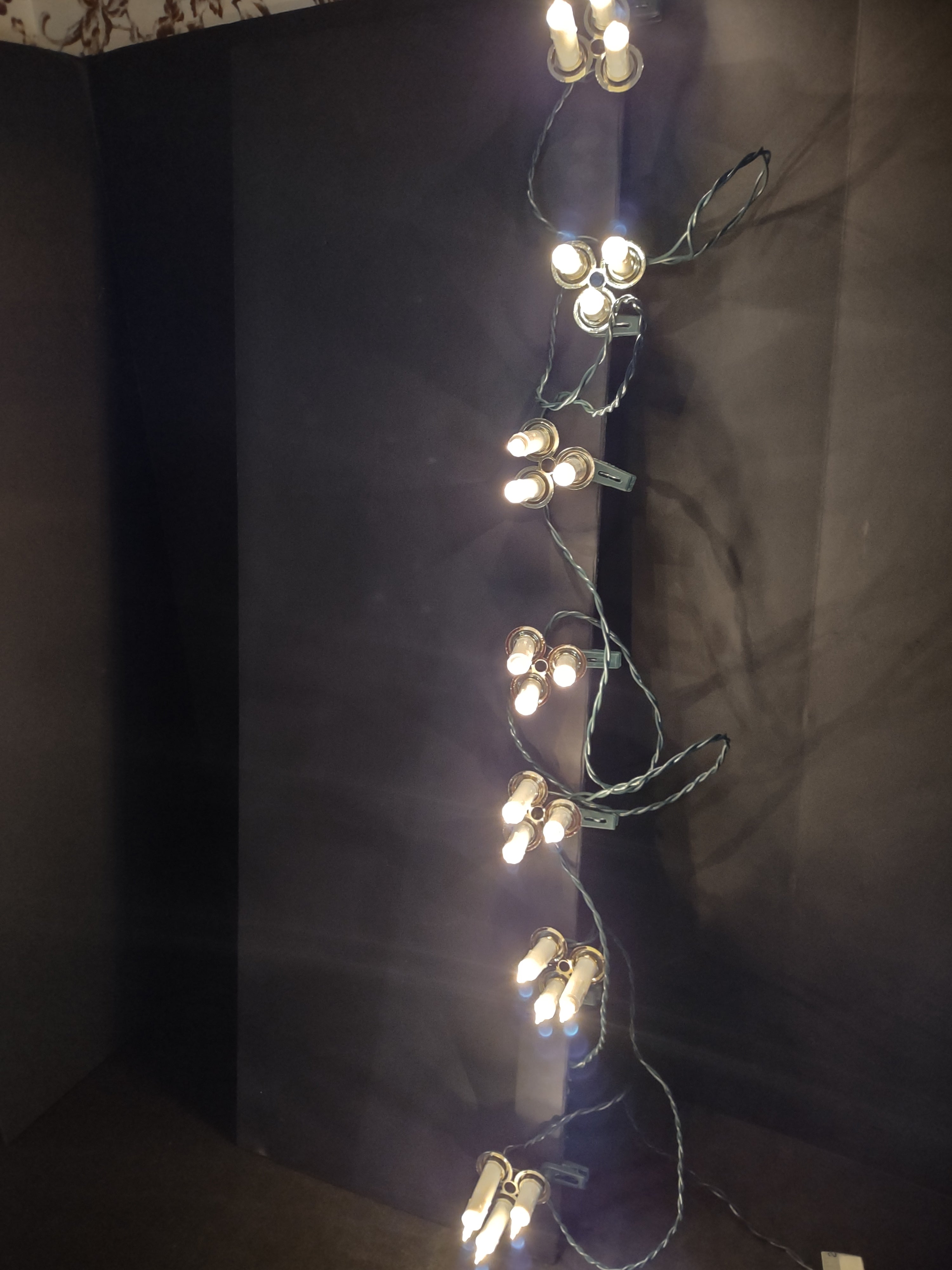 Vintage Clip-on Drip Taper Candles Christmas String Lights (lot 2462)