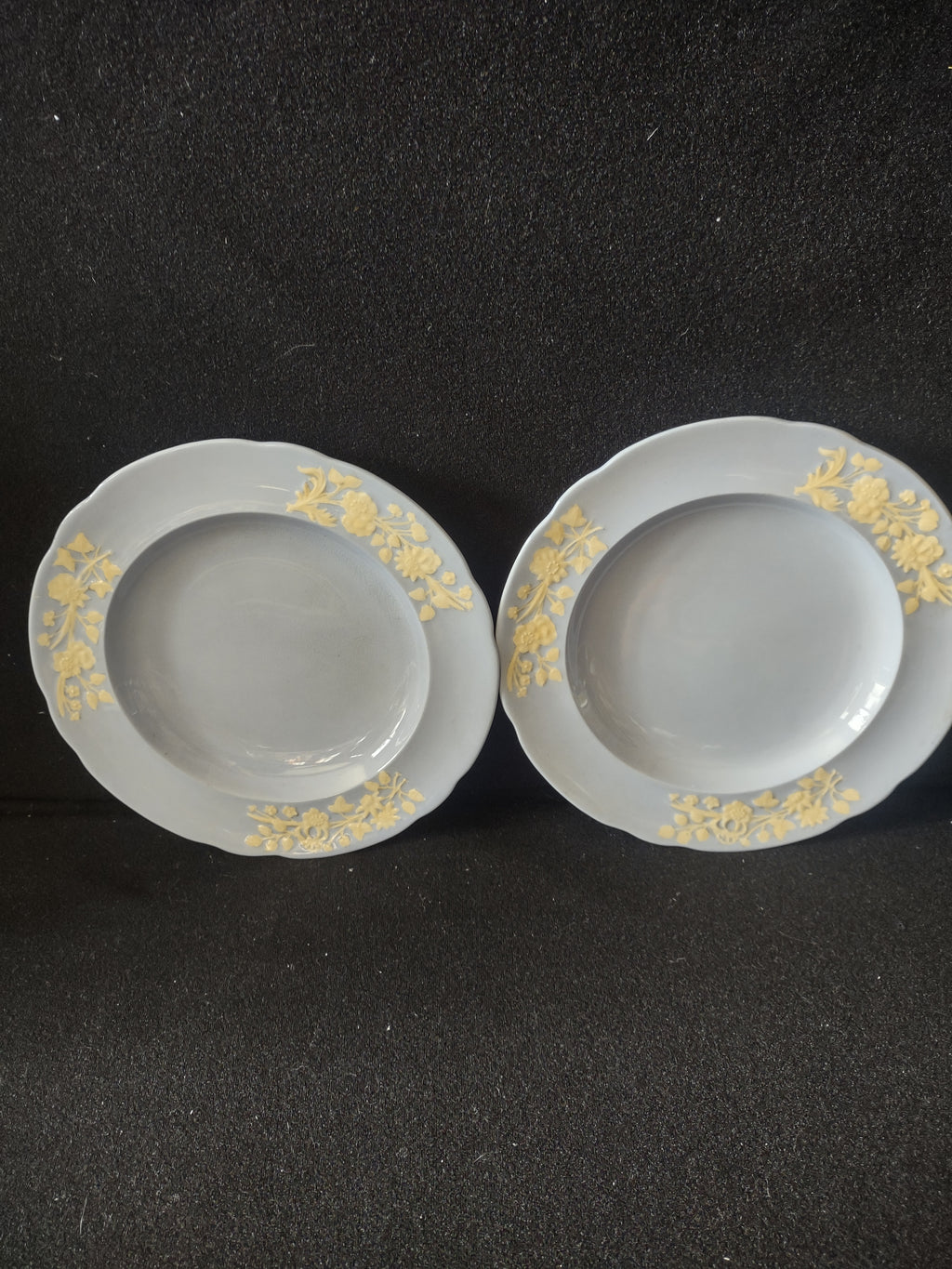 Vintage Spode Dessert Plate Blue White Ironstone Set Of 2 (Lot 5798)