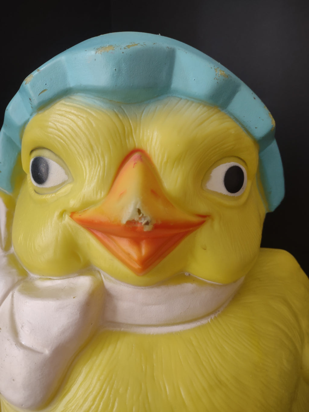 Vintage Easter Chick in Egg Lighted Blow Mold 22” Damaged Nose (lot 2542c)