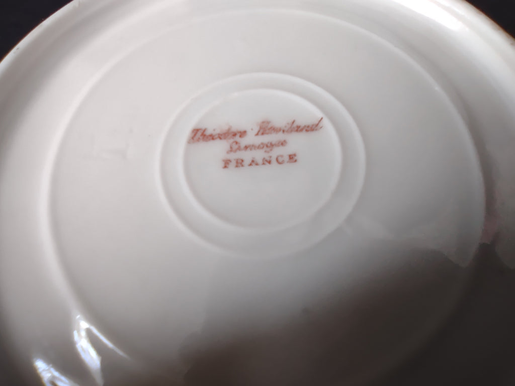 Haviland Limoges Saucer ONLY Pink Purple Yellow Rose (lot 838)