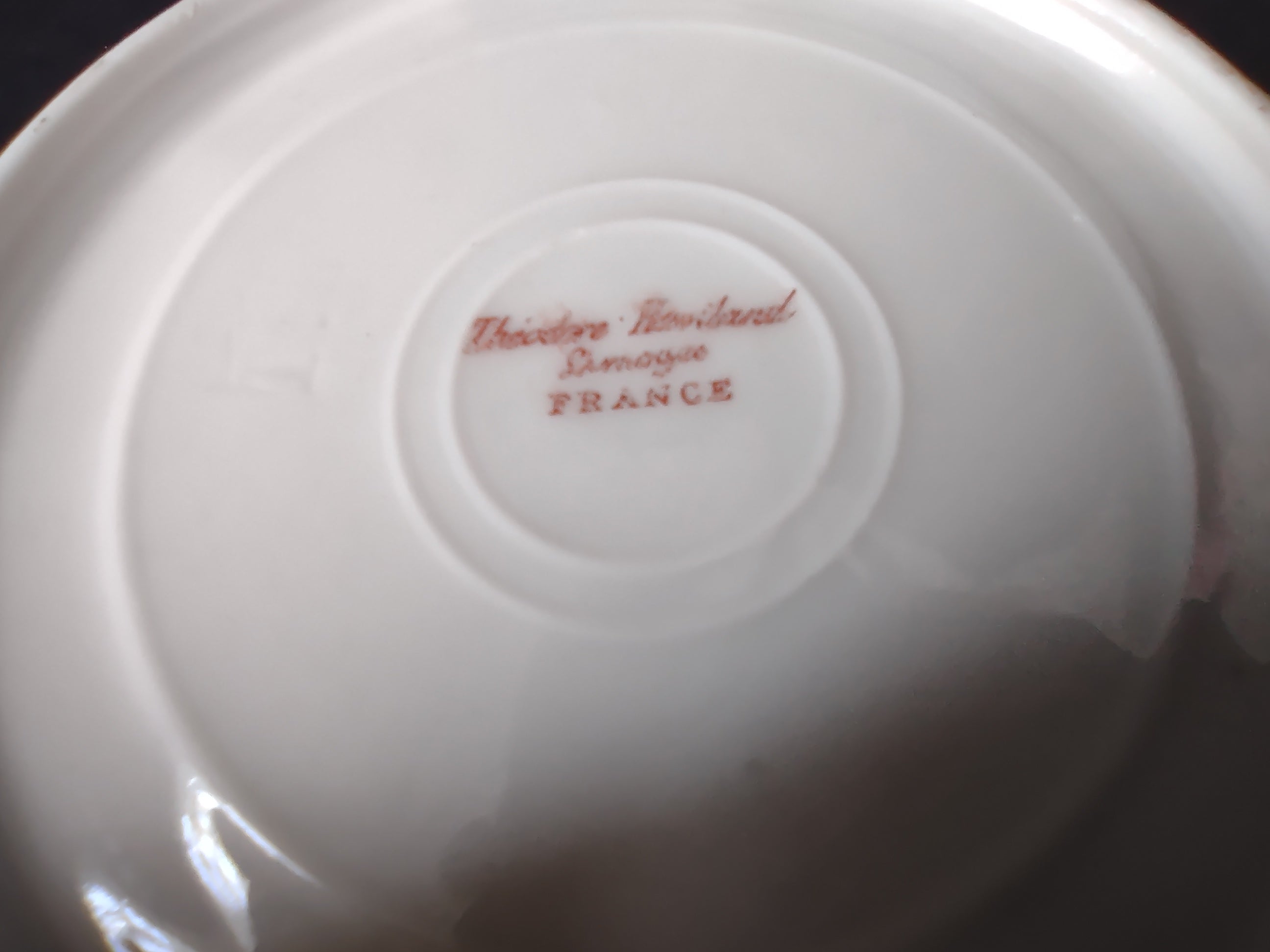 Haviland Limoges Saucer ONLY Pink Purple Yellow Rose (lot 838)