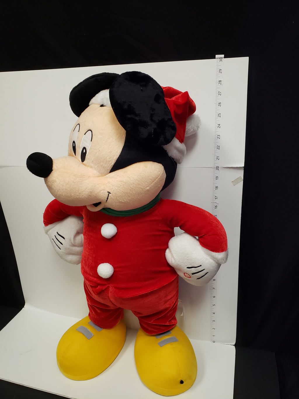 Christmas Plush Mickey Mouse Toy Musical Sings 28" (lot 2247)