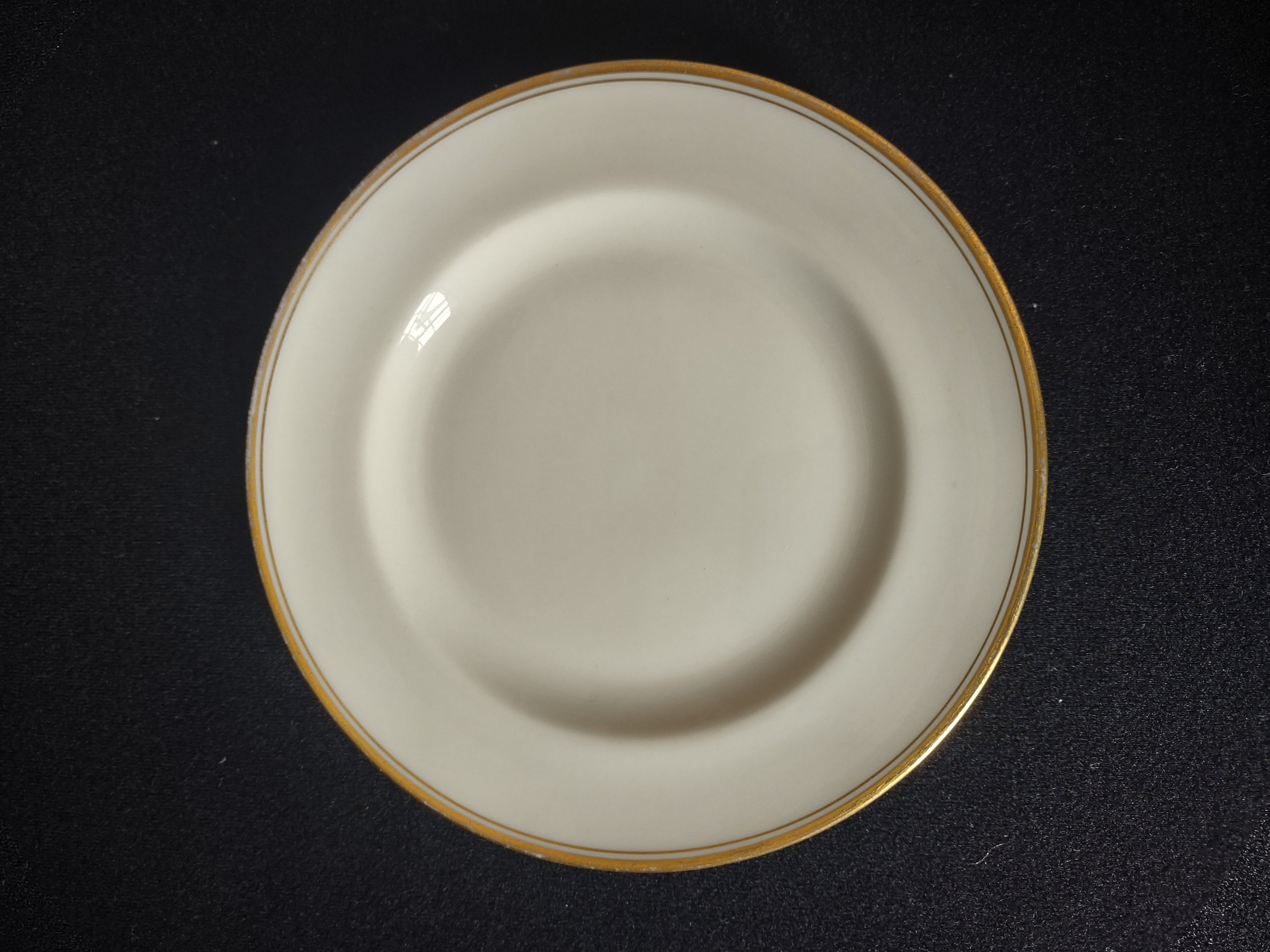 Vintage Lenox Dessert or Bread Plate Gold Trim Green Stamp 6-1/4" (lot 1860)