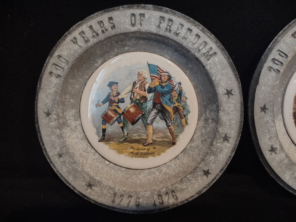 Dura-cast Wall Plates 200 Years of Freedom Patriotic Made in USA (lot 2657c)