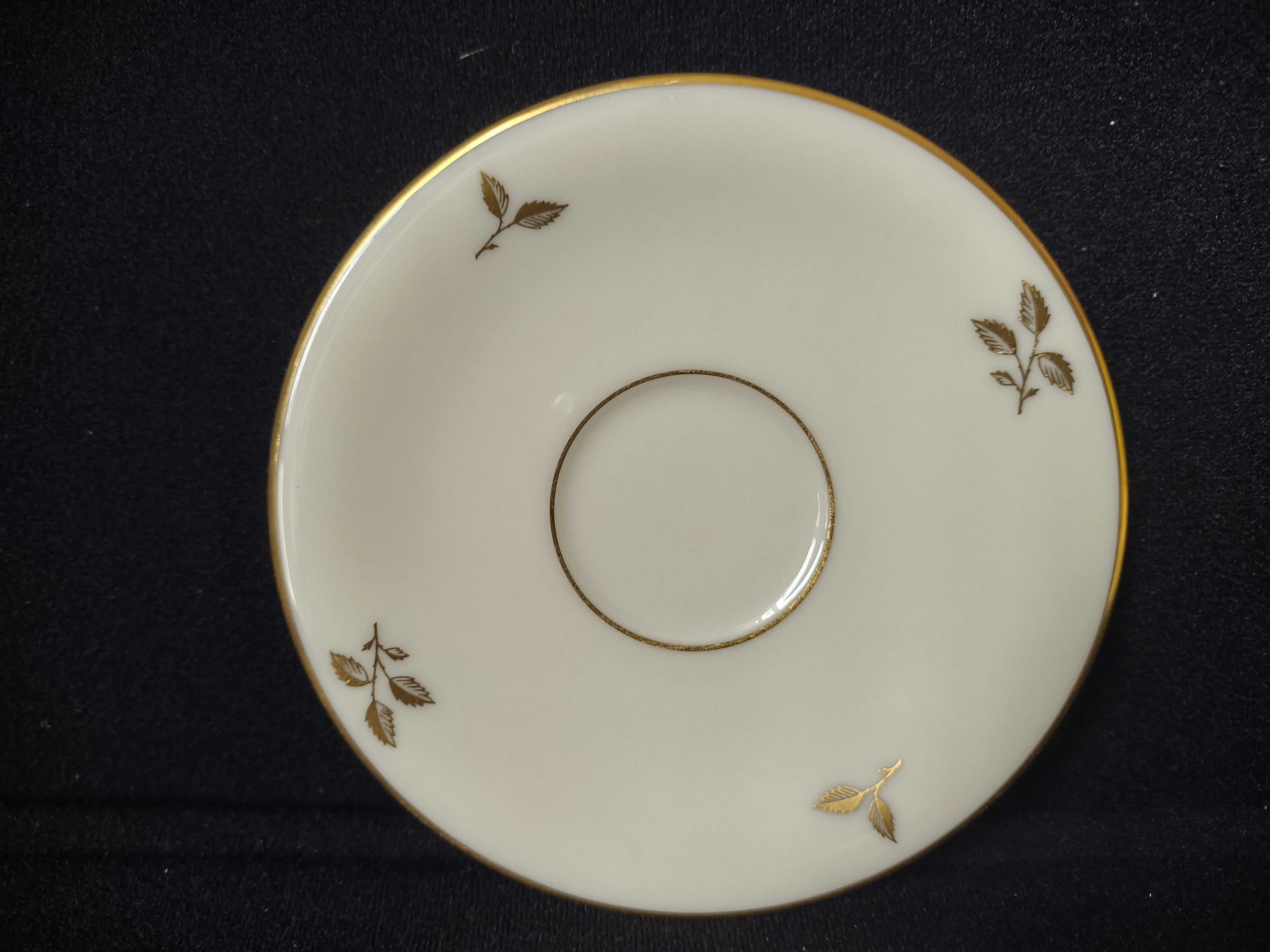Vintage Rhodora by Lenox Saucer ONLY Rose Flower Gold (lot 1794)