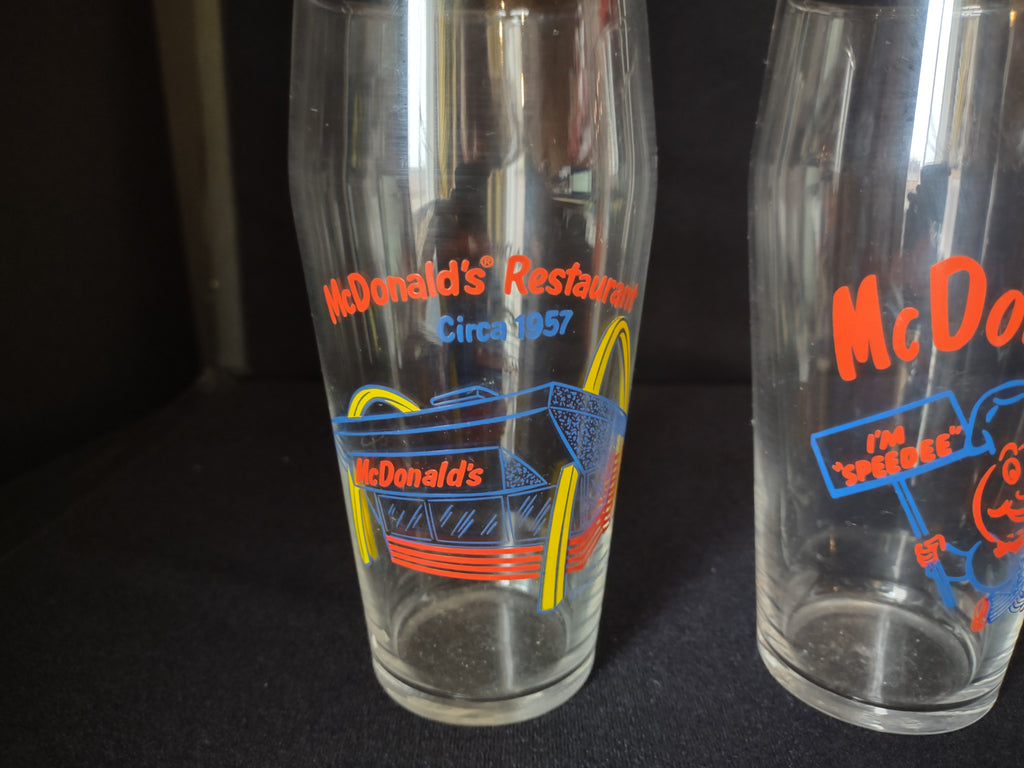 Set of 3 Drinking Glasses McDonalds Advertisement (lot 1543)