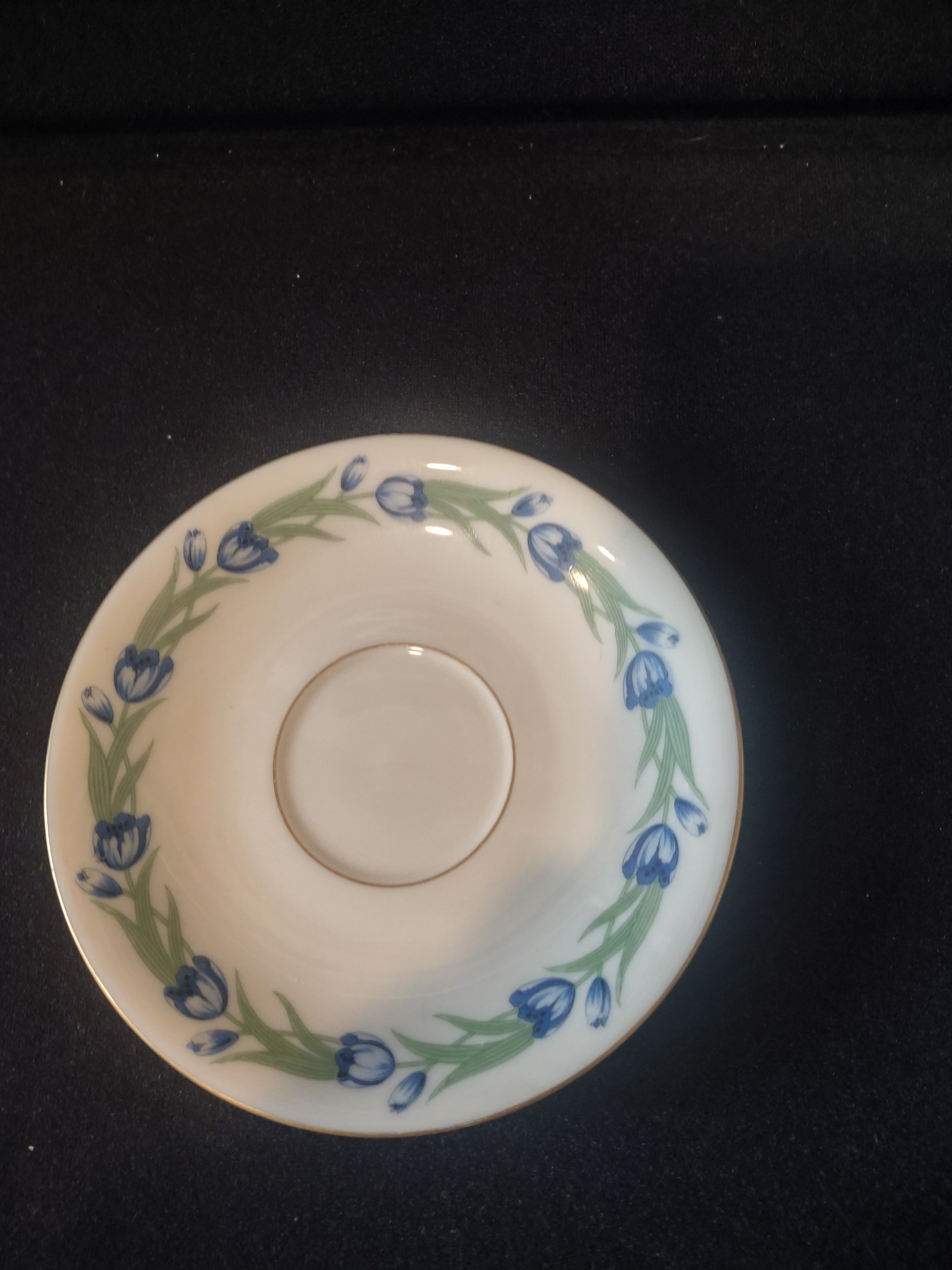 Vintage Lenox Natoma Saucer Fine China Blue Green Gold (Lot 5499)