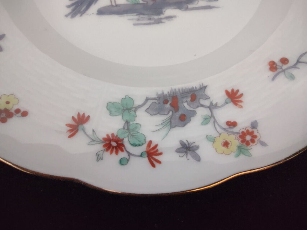 6 x Haviland Limoges France Gold Trim Pheasant 8-1/2" Luncheon Plate (lot 699)