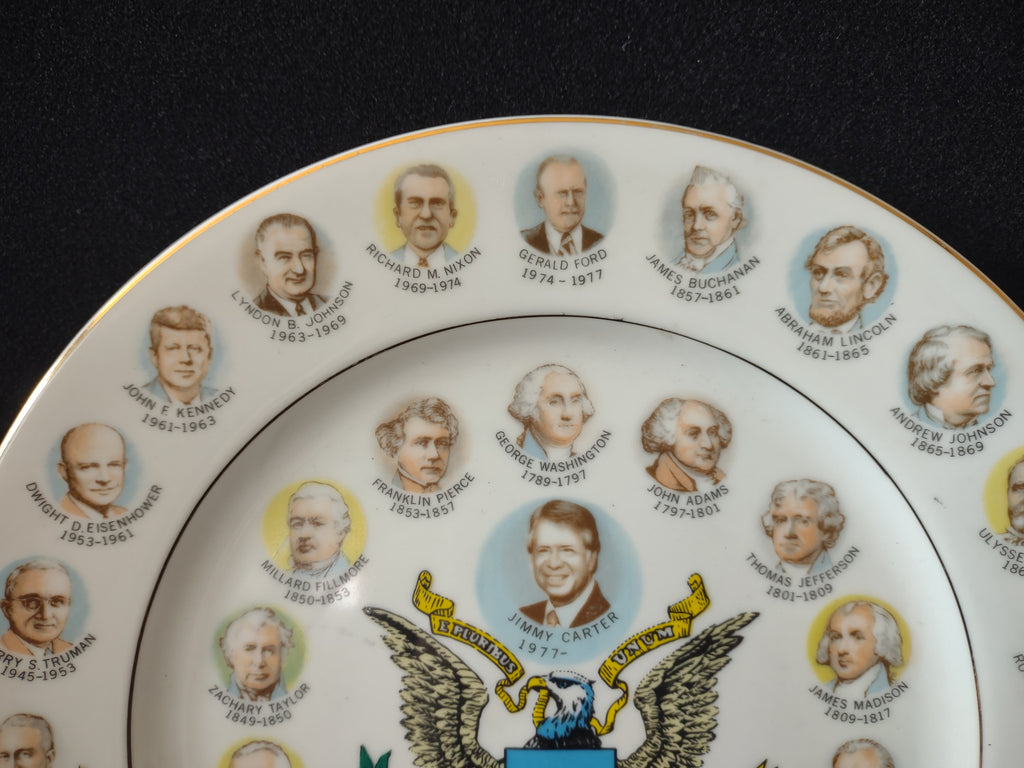 Vintage Japan Two Hundred Years of Presidents Wall Plate (lot 5288)