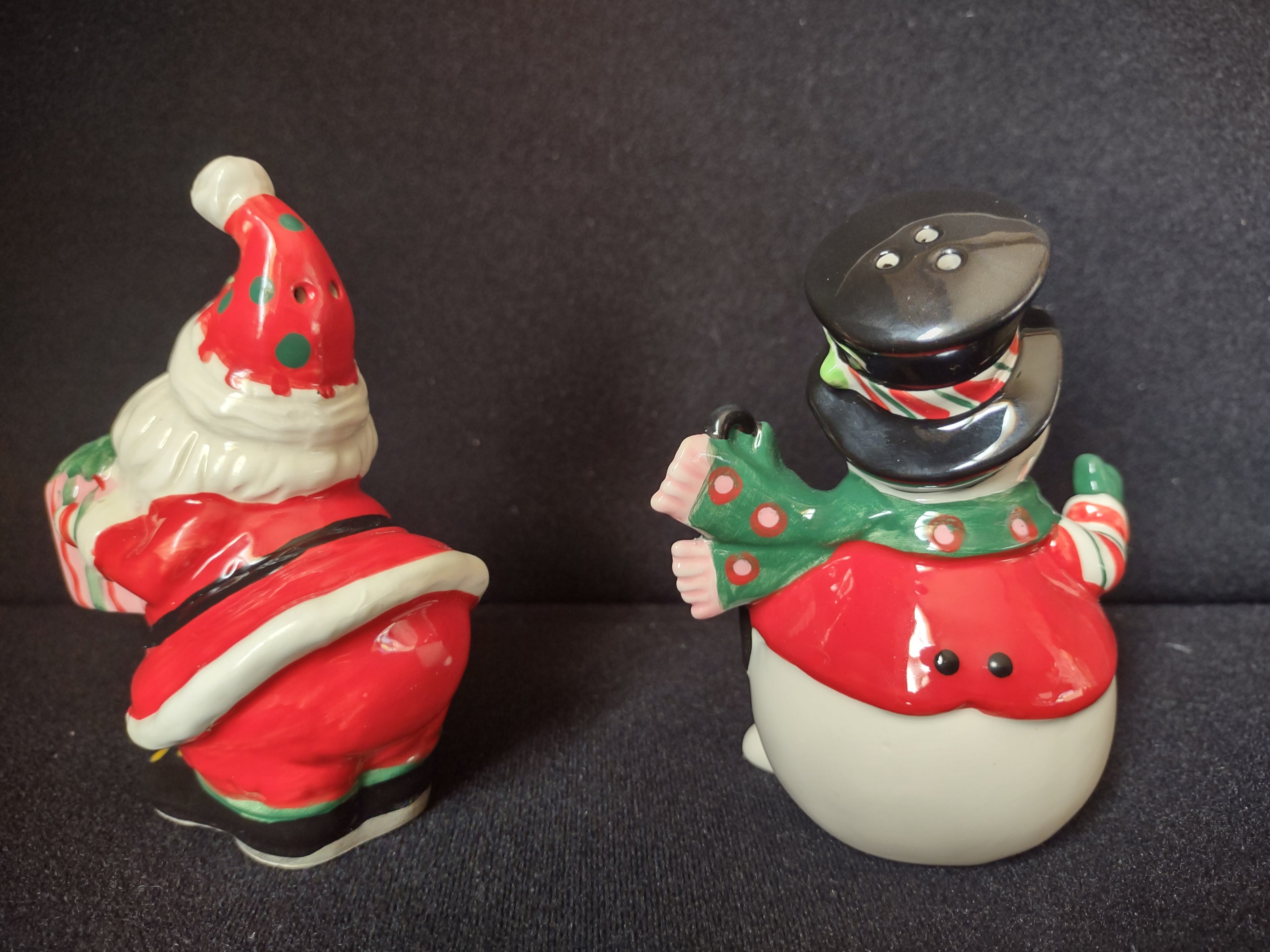 Fitz and Floyd Sweet Holiday Christmas Salt Pepper Shaker (lot 1530)