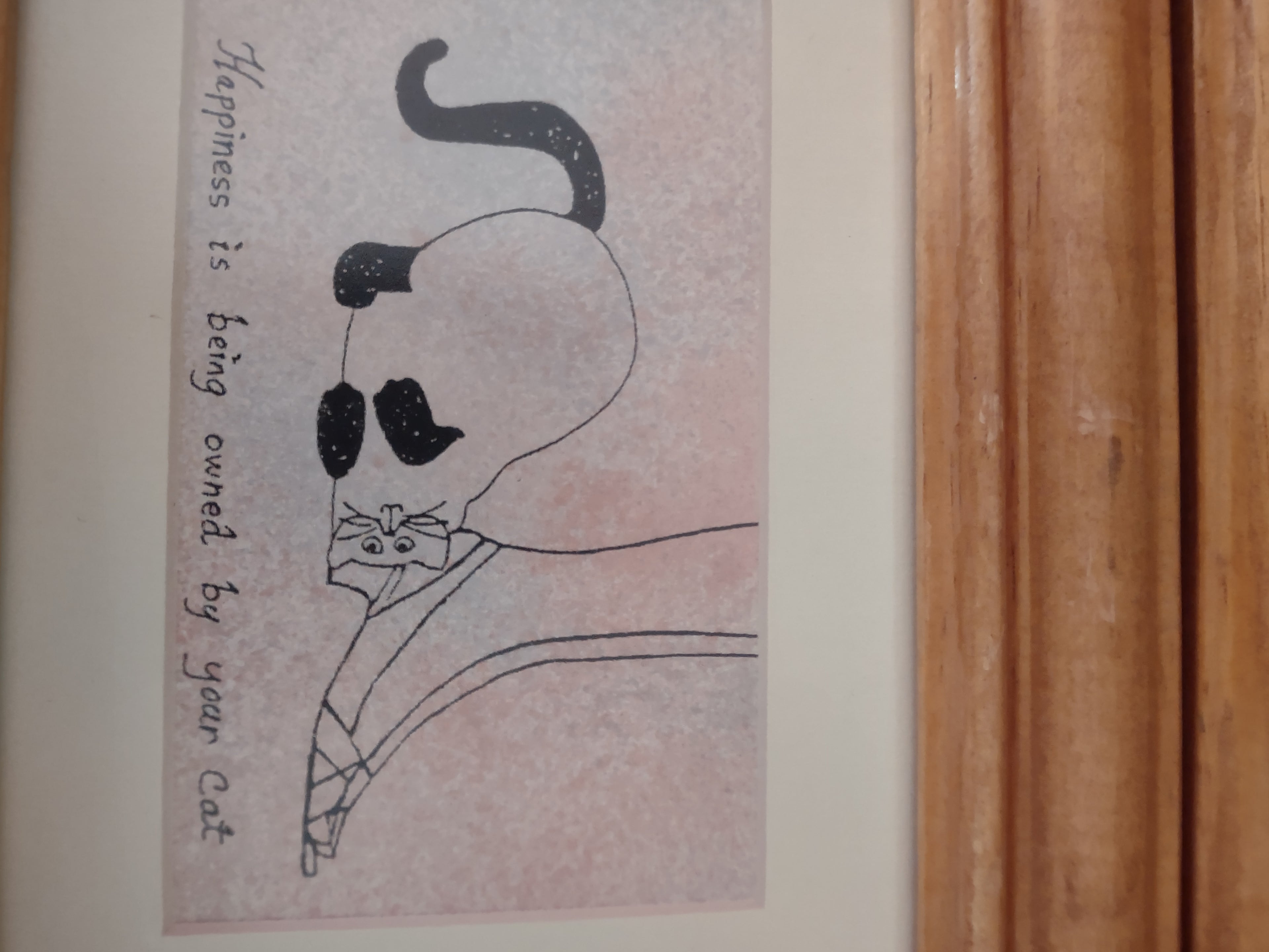 Set 2 Pictures Mimi Whitcomb Studios Cat Wooden Frames (lot 1773)