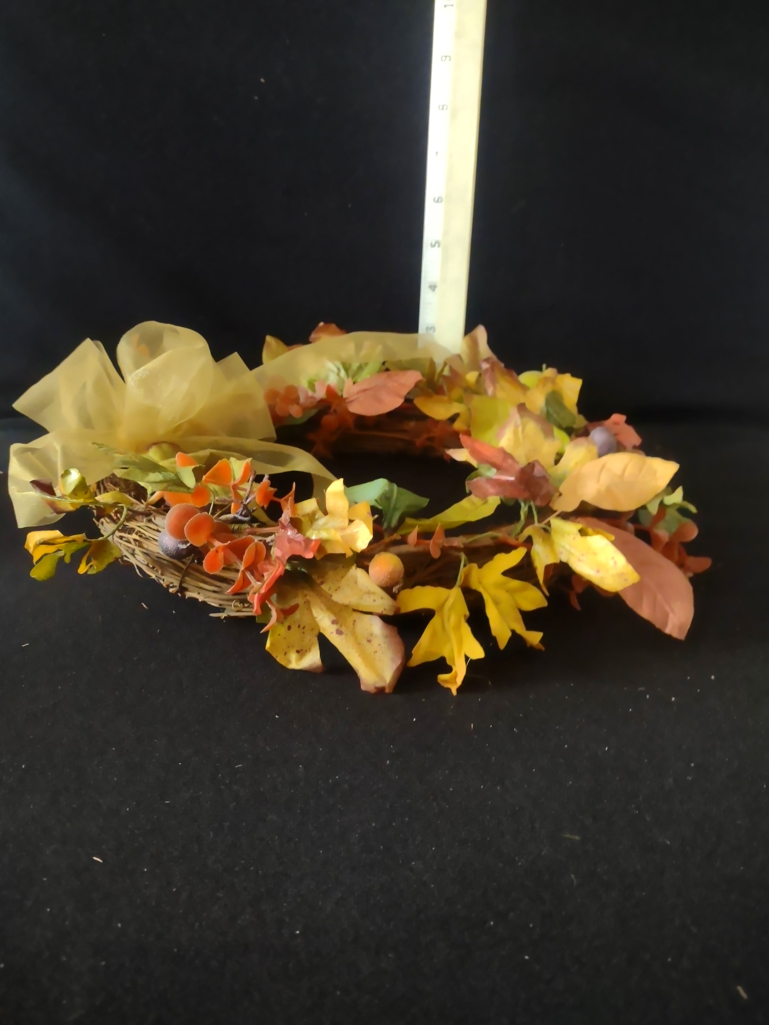 Vintage Rustic Thanksgiving/Fall Grapevine Leaf Berry Wreath x 3 (Lot 3459)