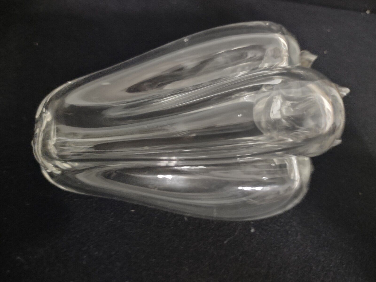 Clear Glass Art Pepper Decoration