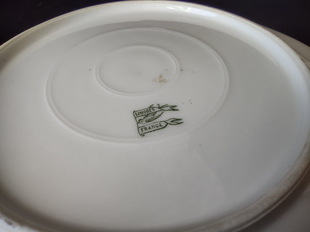 Limoges France Cabinet Plate Boats Design 10-1/4" (lot 1115)
