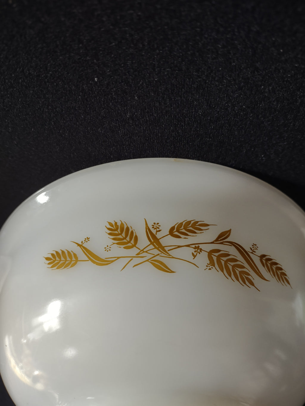 Vintage Sears Milk Glass Mixing Bowl Harvest Wheat (Lot 5128)