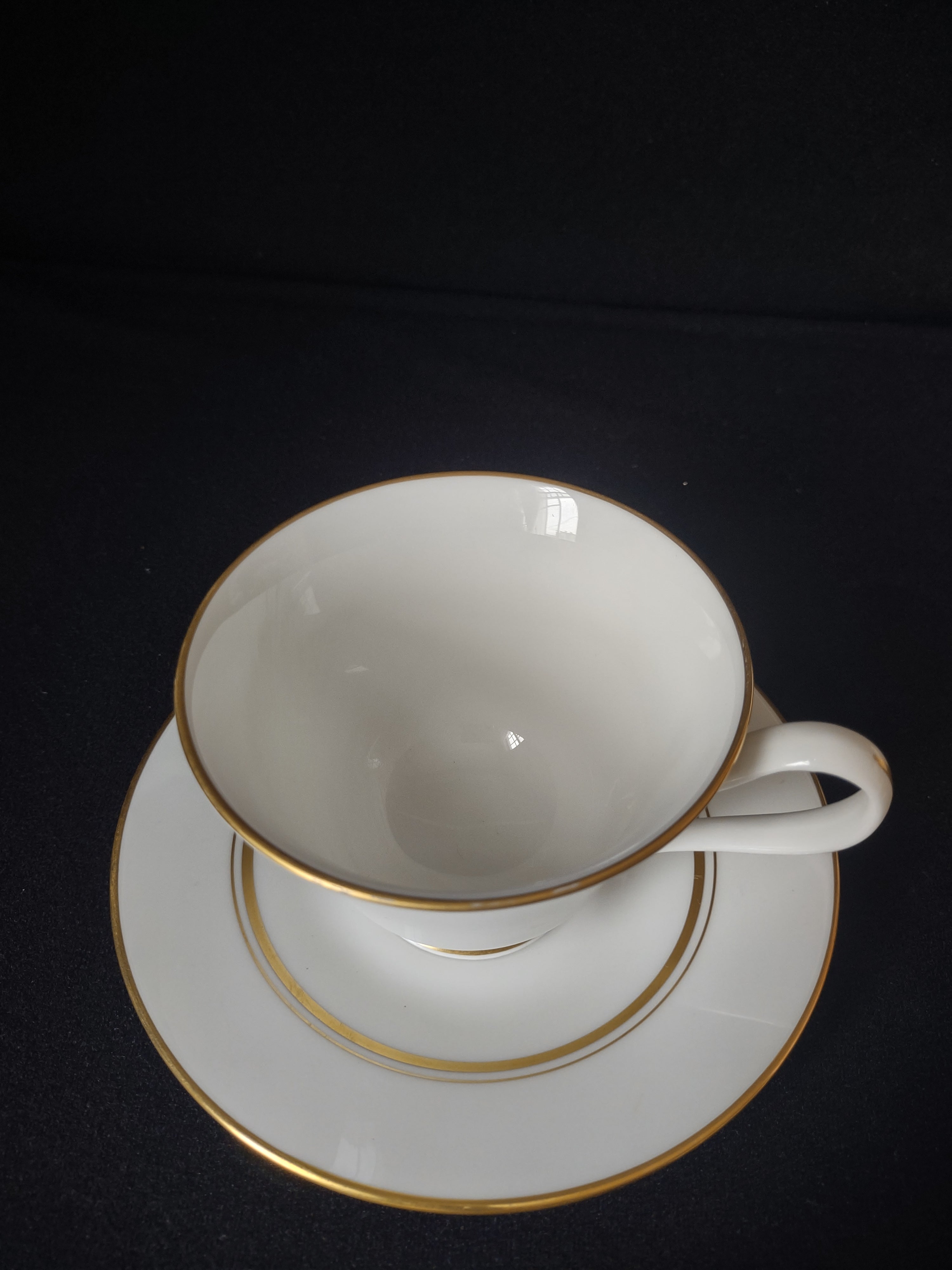 Vintage Lenox Oxford Andover Bone China Tea Cup with Saucer (lot 1878)