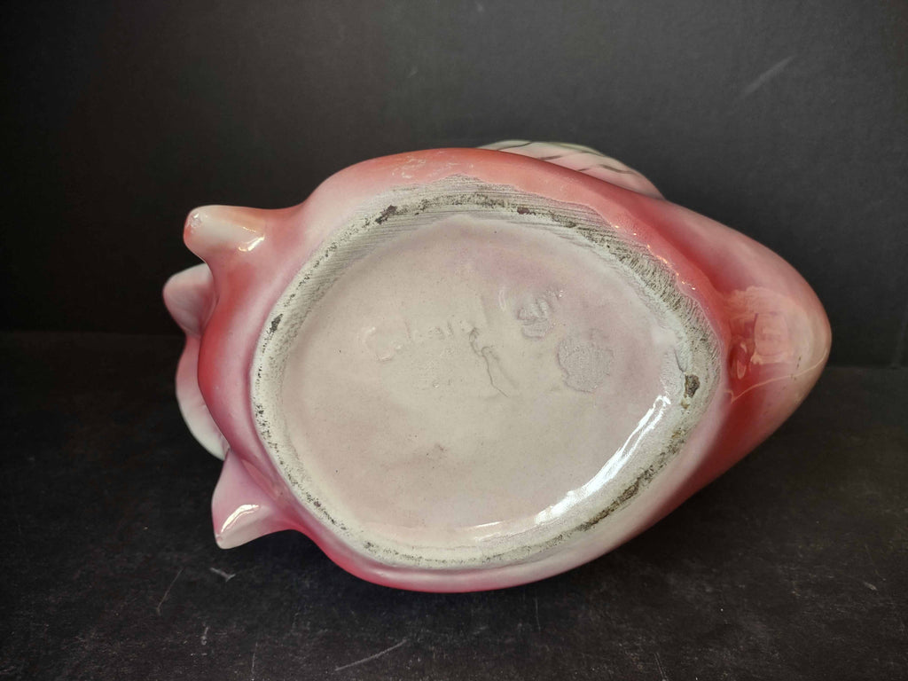 Vintage Ceramic Colonial Pink Swan Planter (lot 2904c)