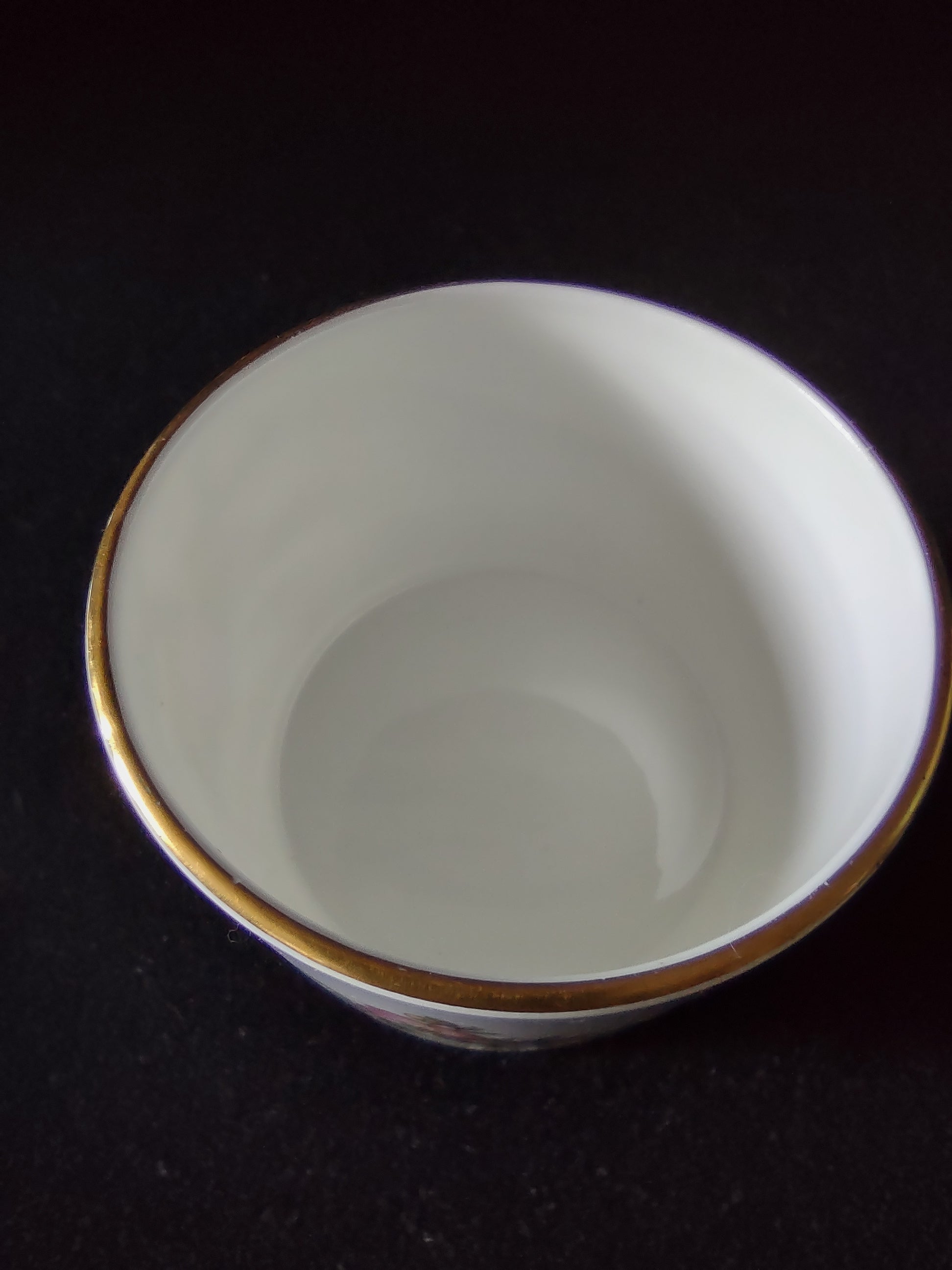 Vintage Minton York Jar Bone China Floral Gold Trim NO LID (Lot 5512)