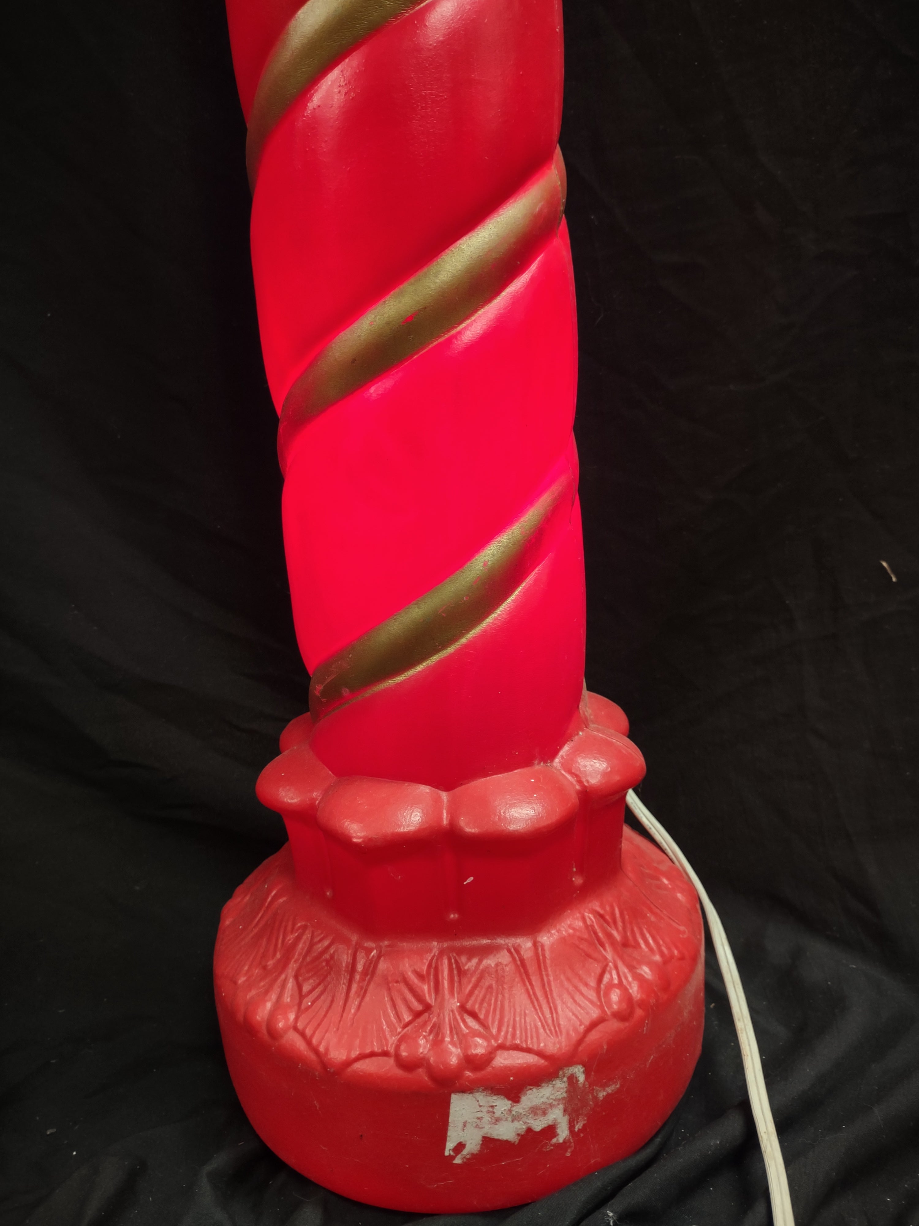 Vintage Christmas Blow Mold Candle 37" (lot 2329)