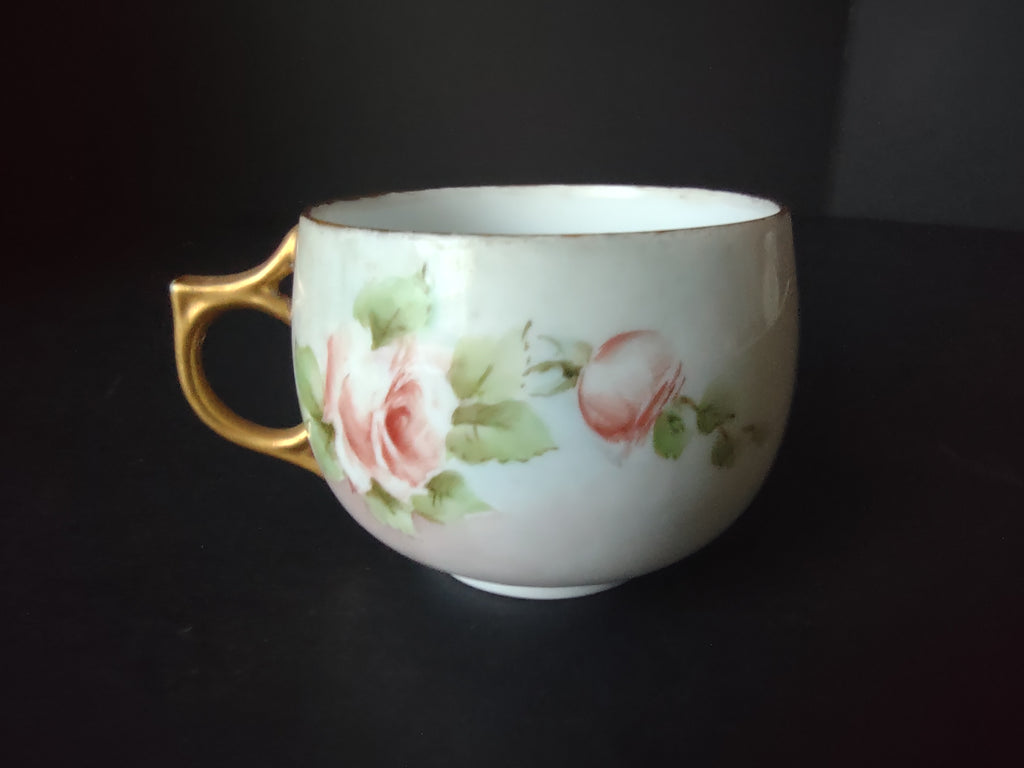 AK Limoges Porcelain Roses Cup ONLY (lot 1077)